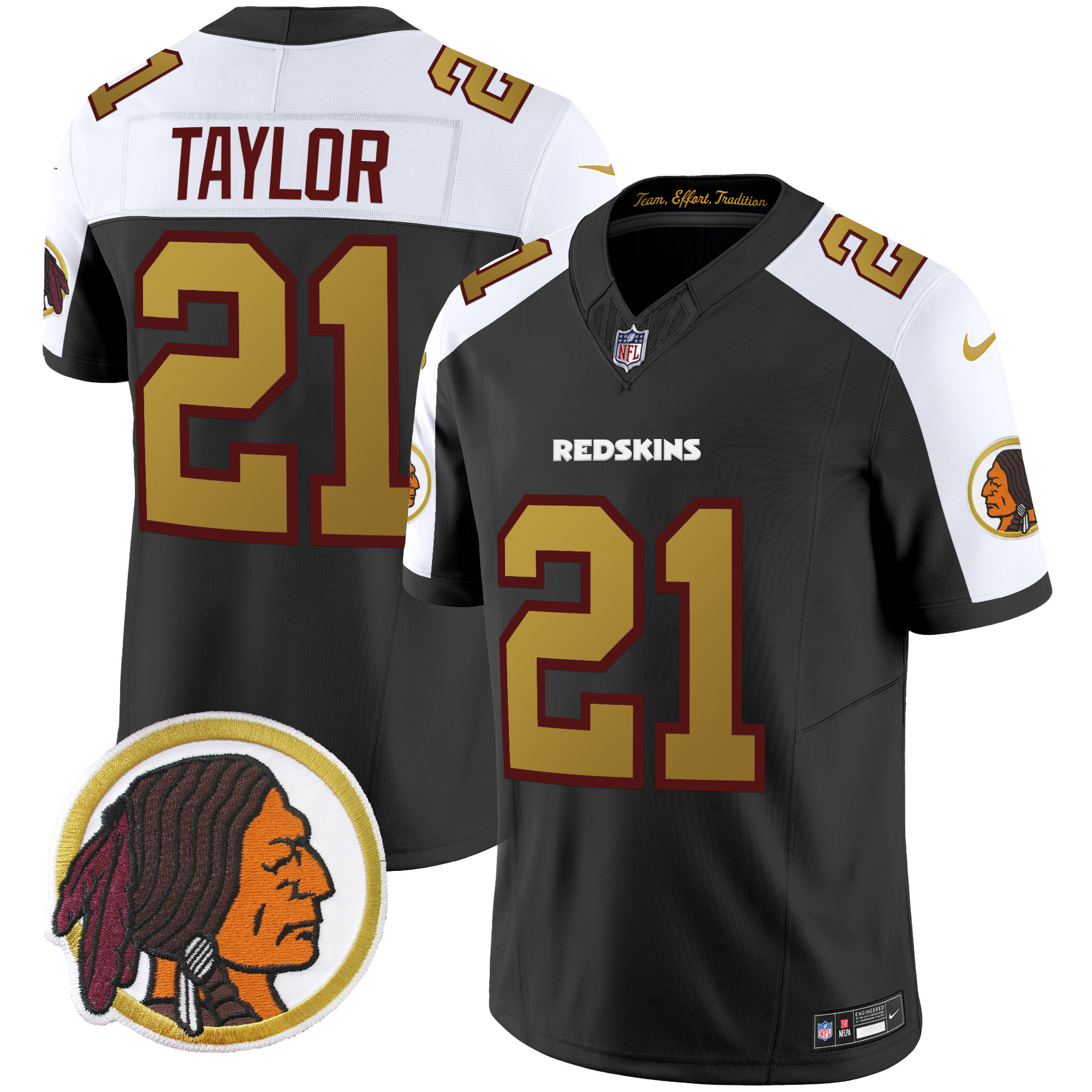 Men's Washington Redskins Throwback Vapor Limited Jersey - All Stitched - Image 14
