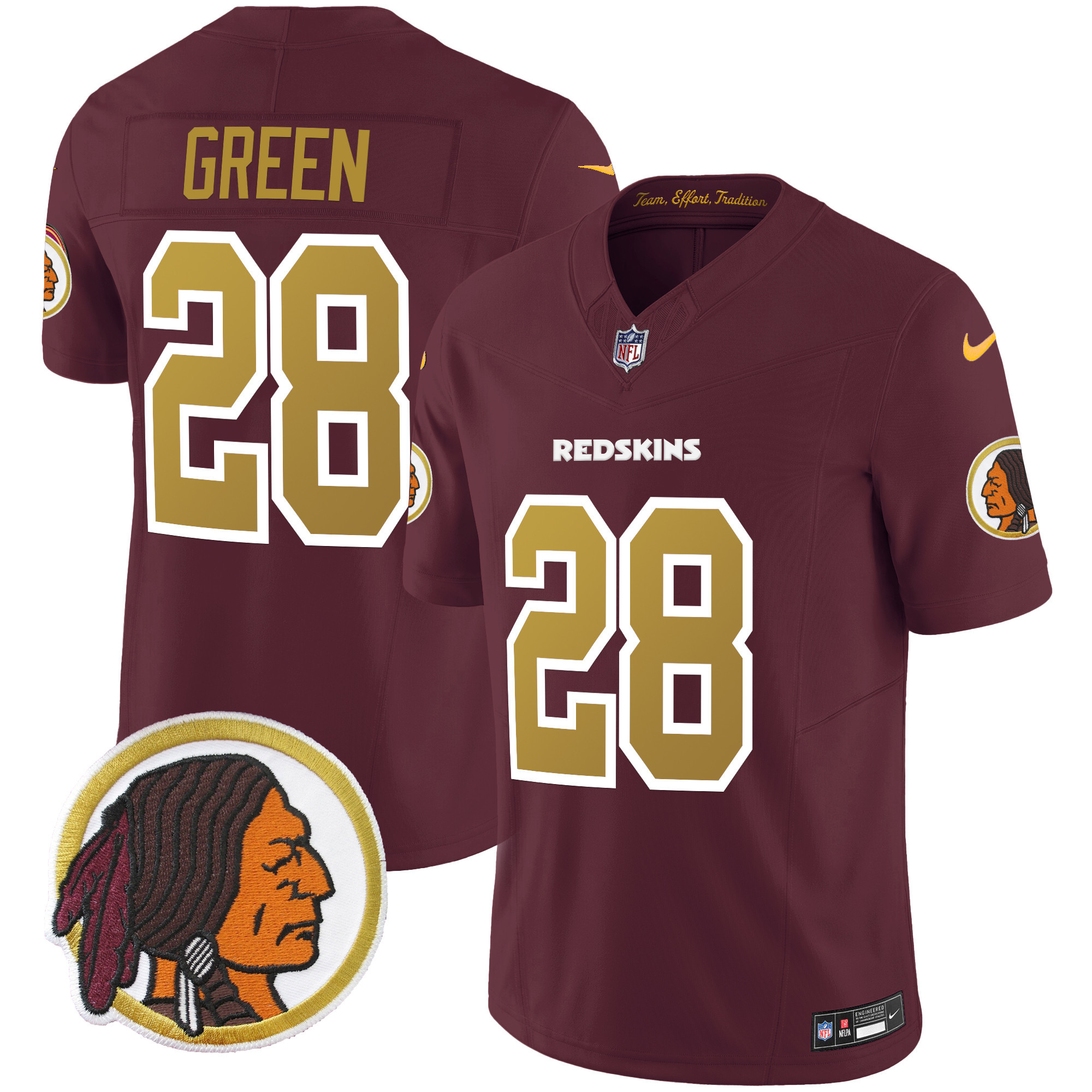 Men's Washington Redskins Throwback Vapor Limited Jersey - All Stitched - Image 31