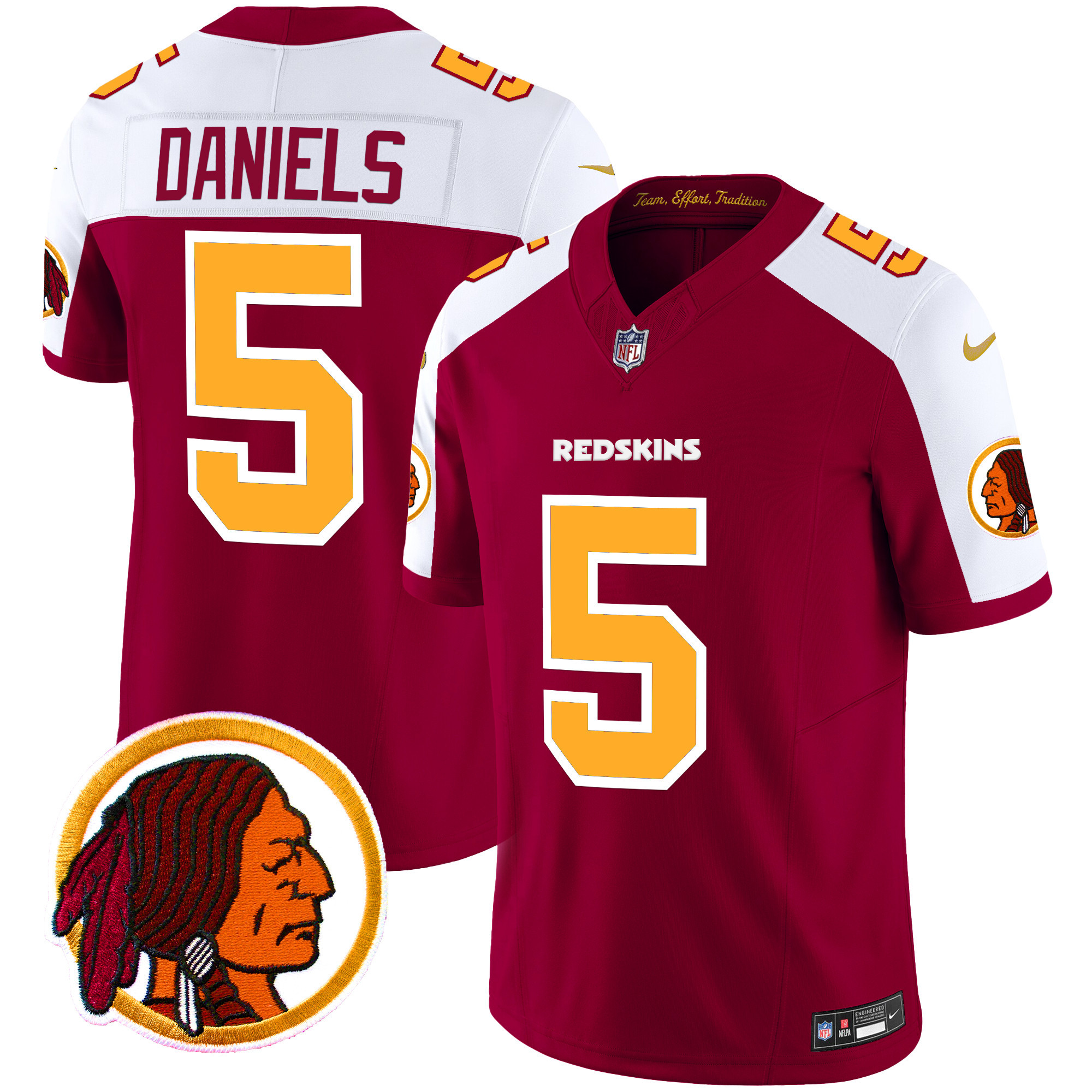 Men's Washington Redskins Throwback Vapor Limited Jersey V2 - All Stitched