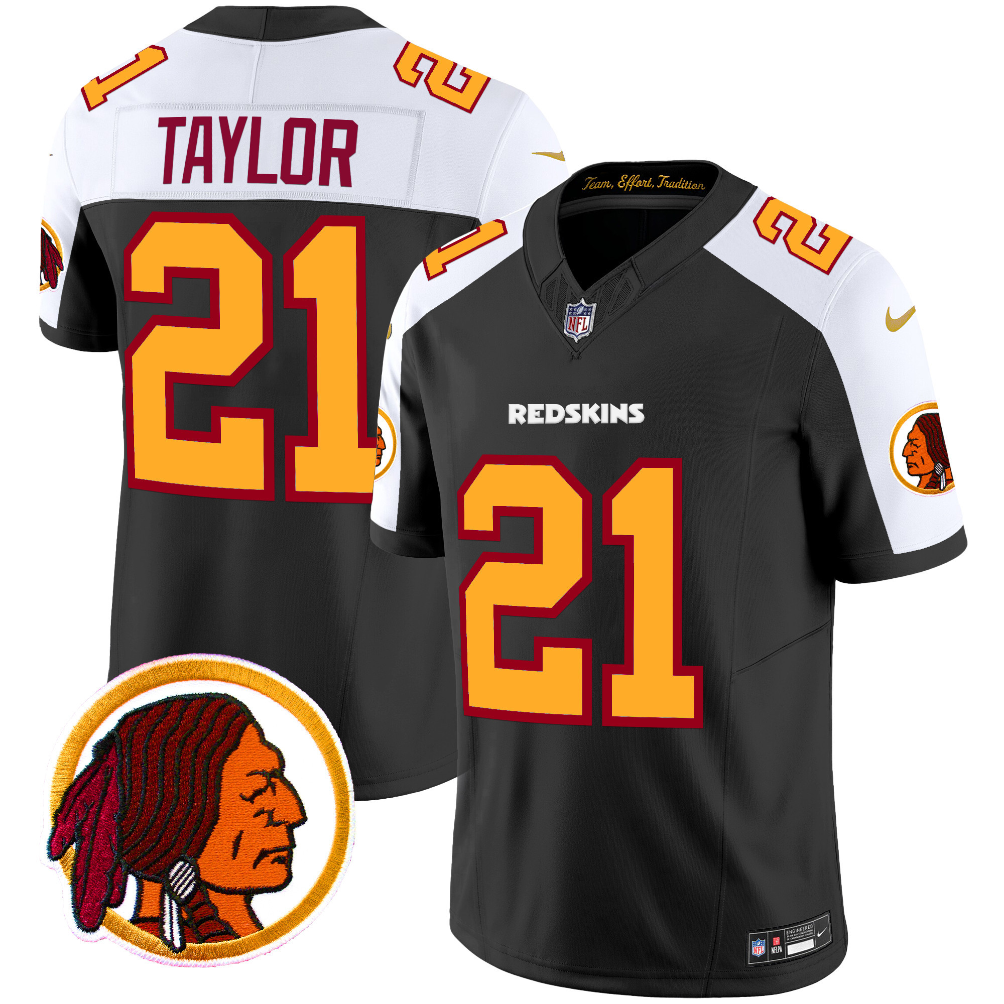 Men's Washington Redskins Throwback Vapor Limited Jersey V2 - All Stitched - Image 14