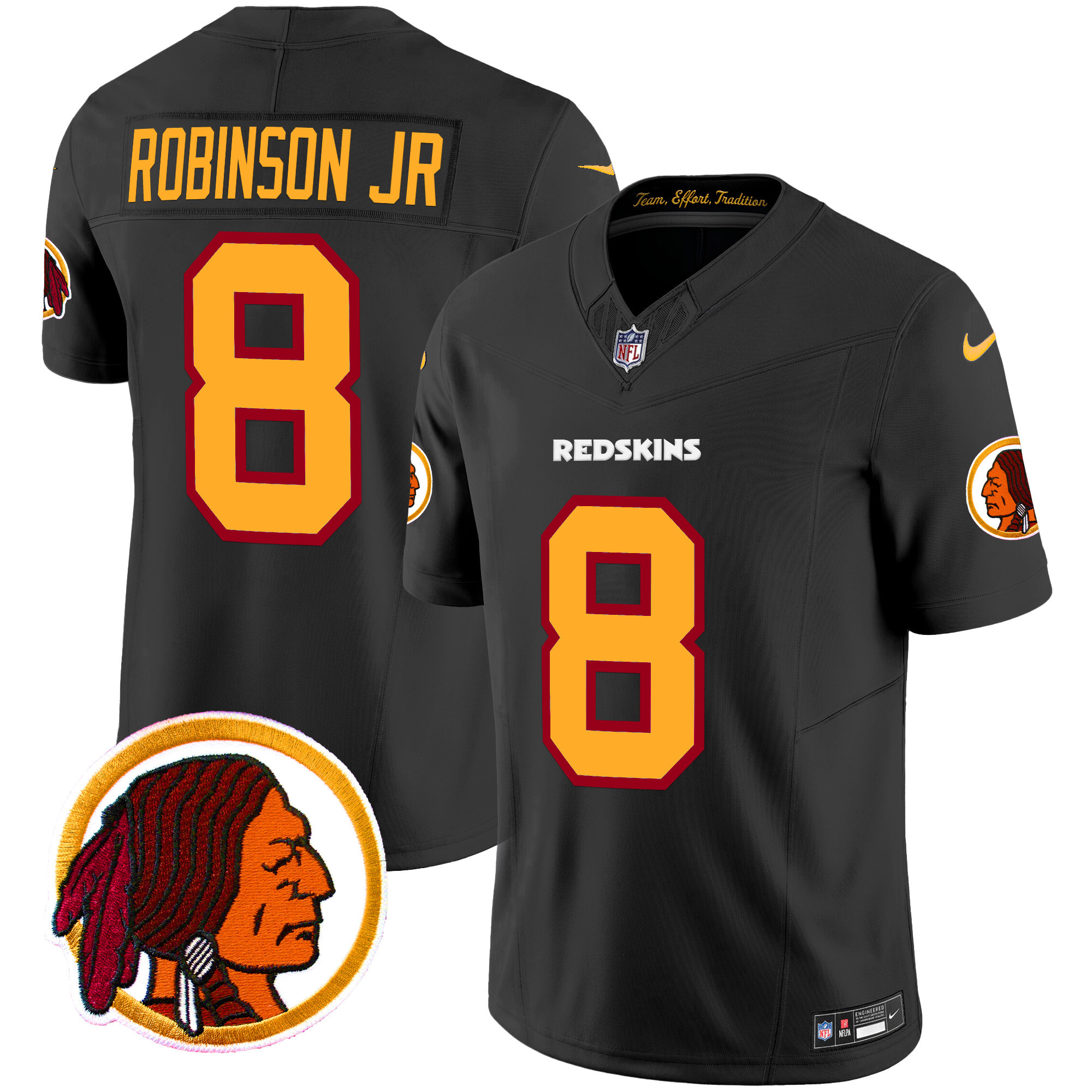 Men's Washington Redskins Throwback Vapor Limited Jersey V2 - All Stitched - Image 18
