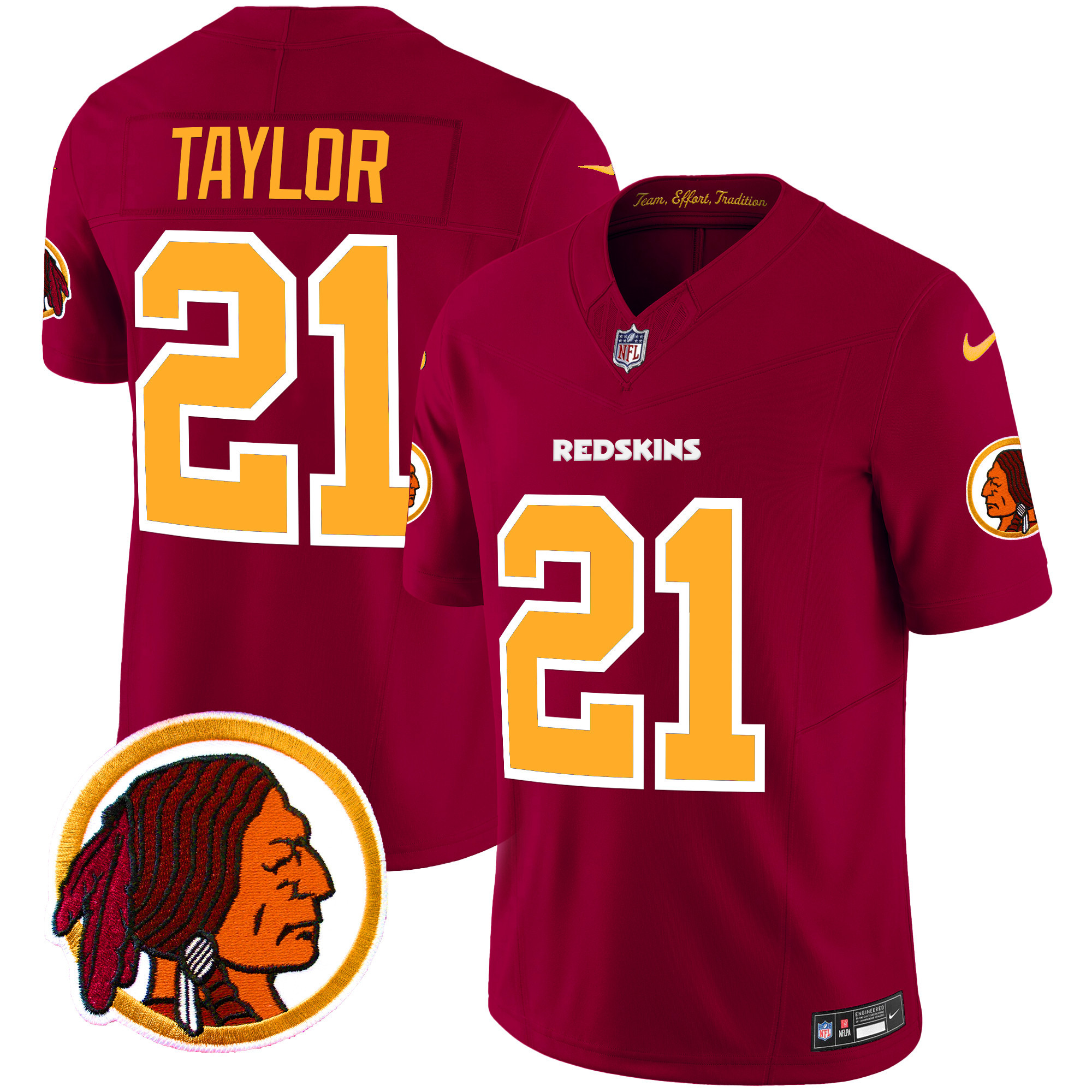 Men's Washington Redskins Throwback Vapor Limited Jersey V2 - All Stitched - Image 30