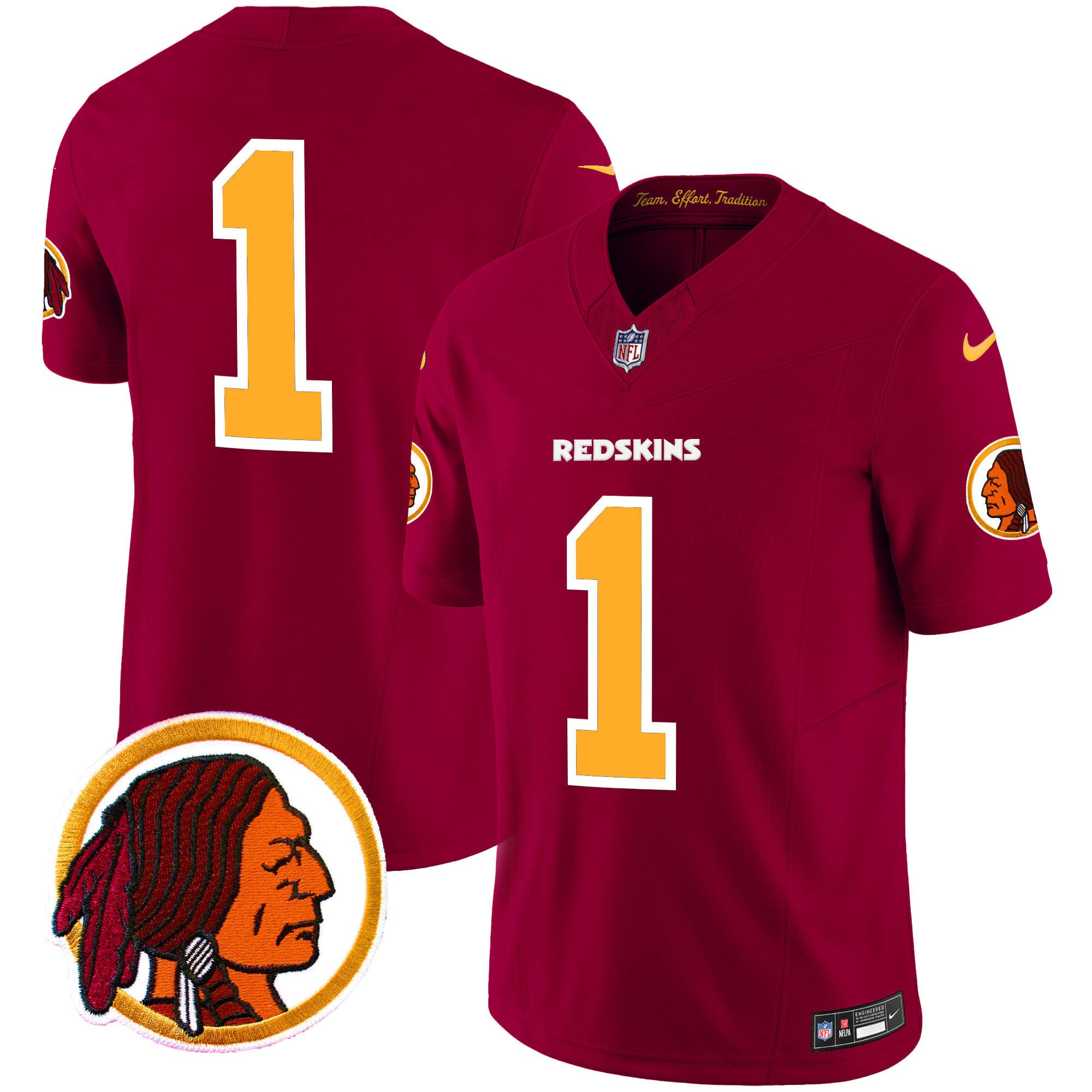 Men's Washington Redskins Throwback Vapor Limited Jersey V2 - All Stitched - Image 32