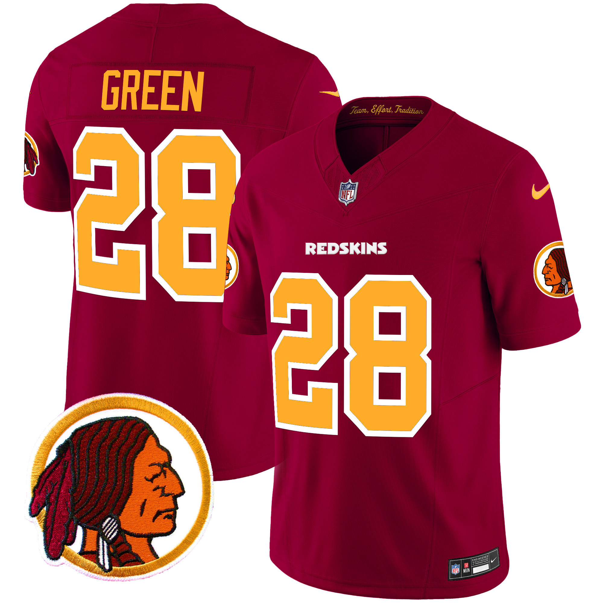 Men's Washington Redskins Throwback Vapor Limited Jersey V2 - All Stitched - Image 31
