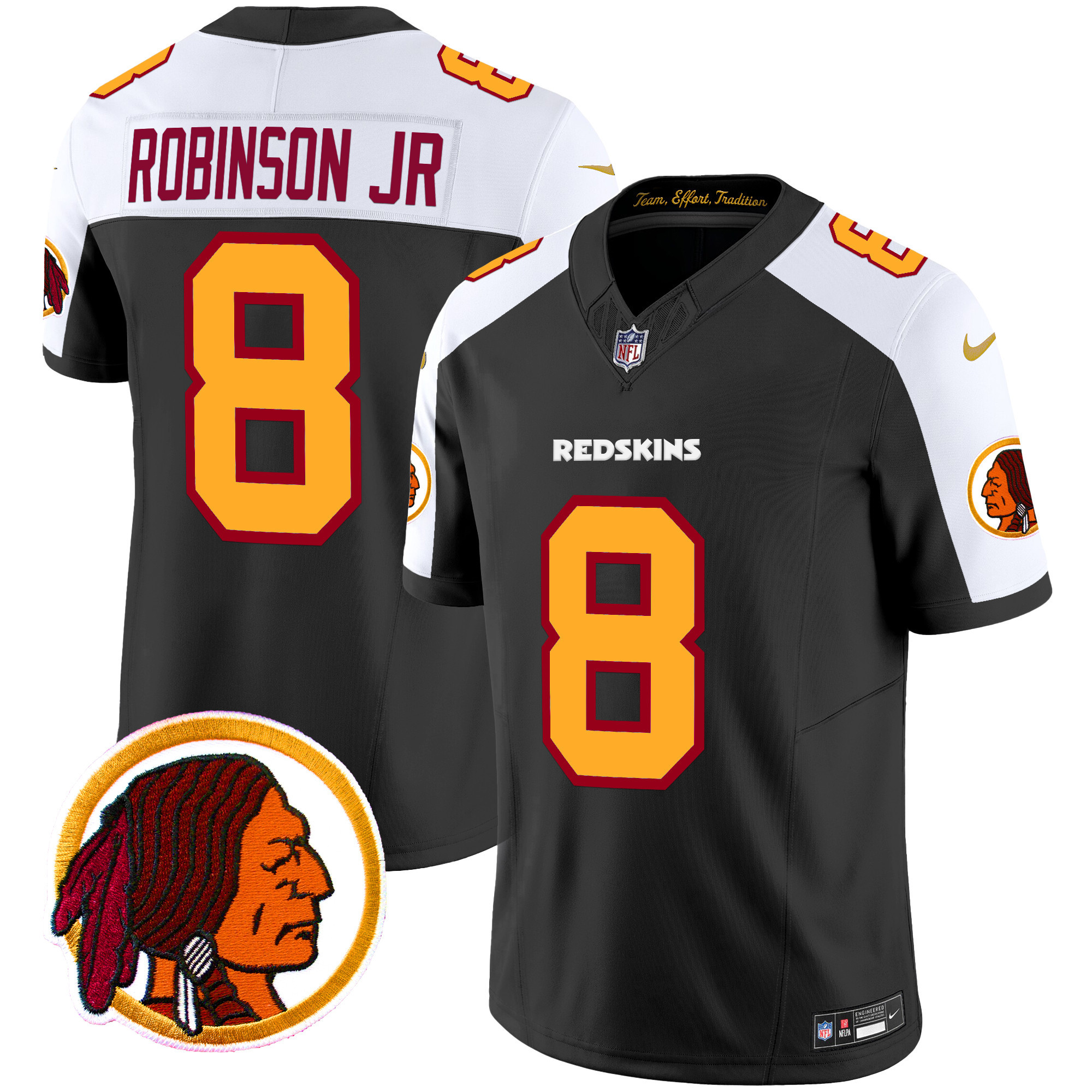 Men's Washington Redskins Throwback Vapor Limited Jersey V2 - All Stitched - Image 10