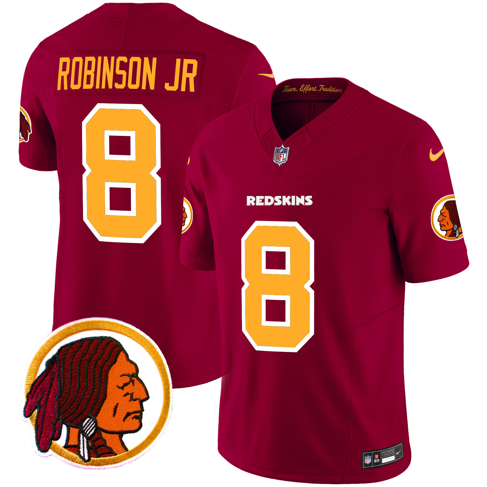 Men's Washington Redskins Throwback Vapor Limited Jersey V2 - All Stitched - Image 26