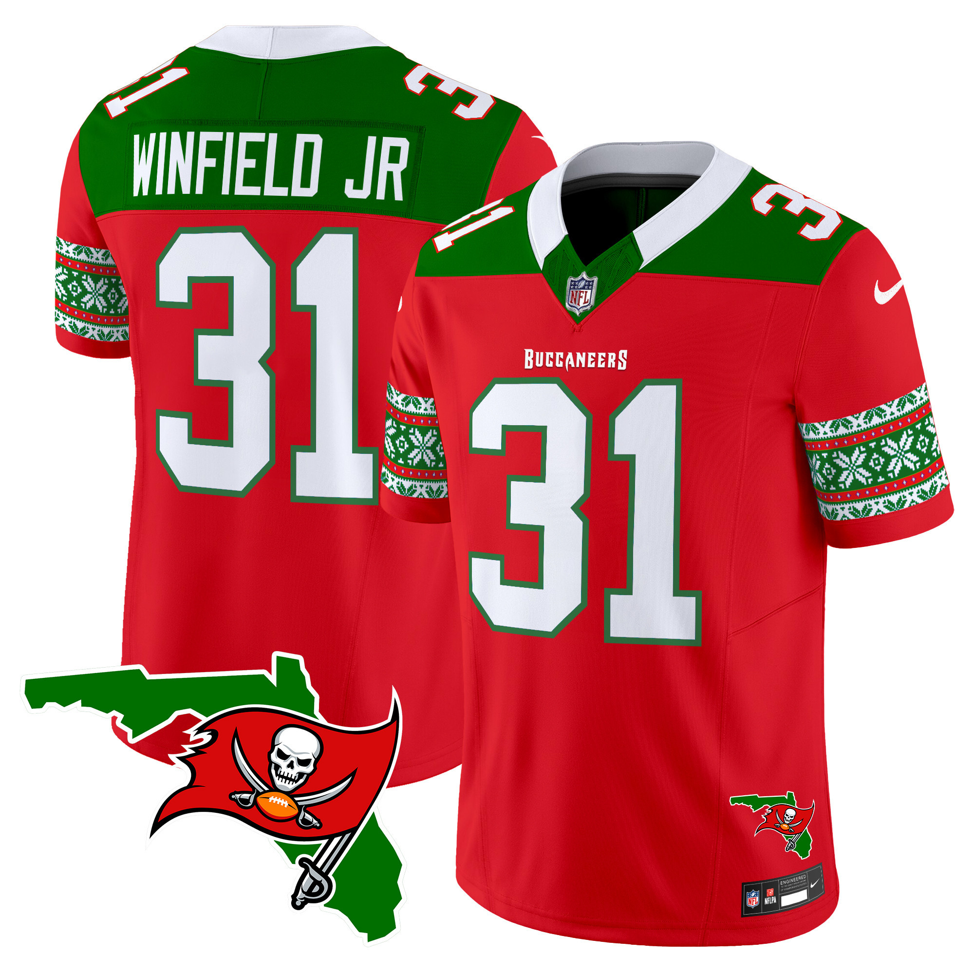 Men's Buccaneers 2024 Christmas Vapor Limited Jersey - All Stitched - Image 6