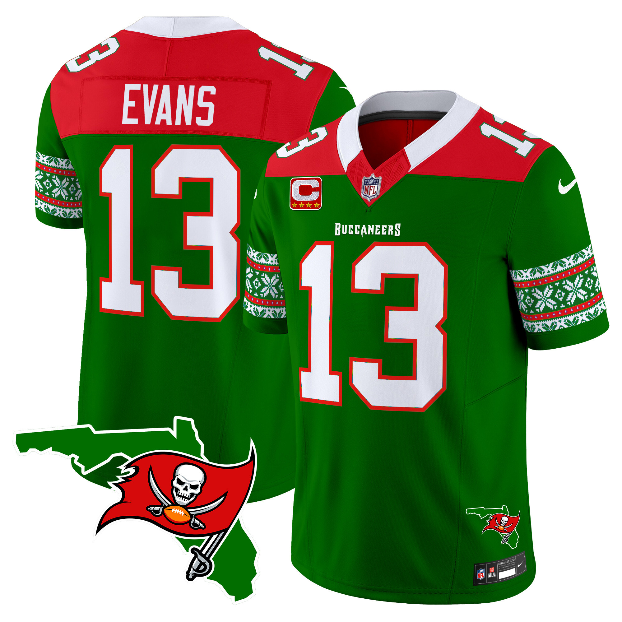 Men's Buccaneers 2024 Christmas Vapor Limited Jersey - All Stitched - Image 9