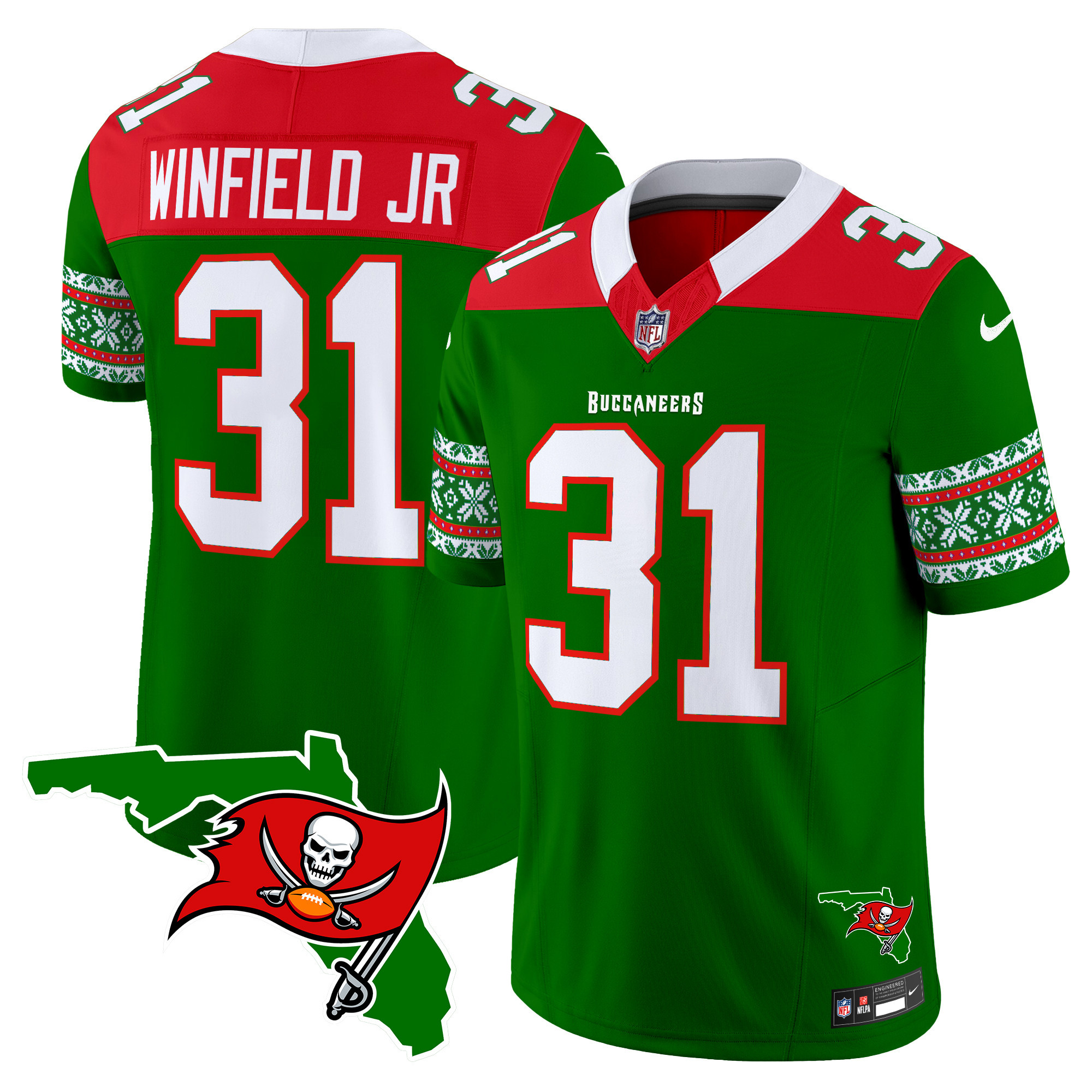 Men's Buccaneers 2024 Christmas Vapor Limited Jersey - All Stitched - Image 13
