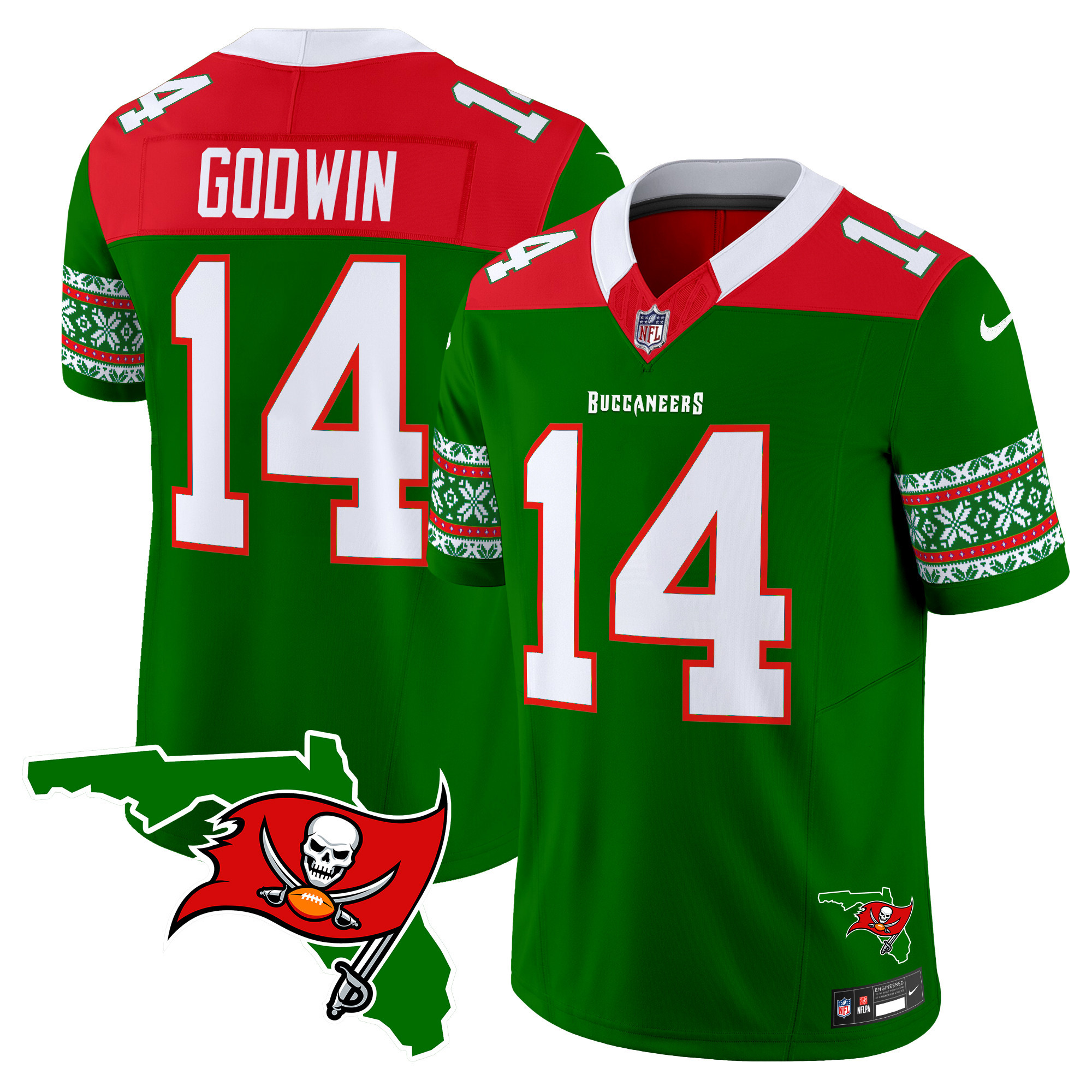 Men's Buccaneers 2024 Christmas Vapor Limited Jersey - All Stitched - Image 10