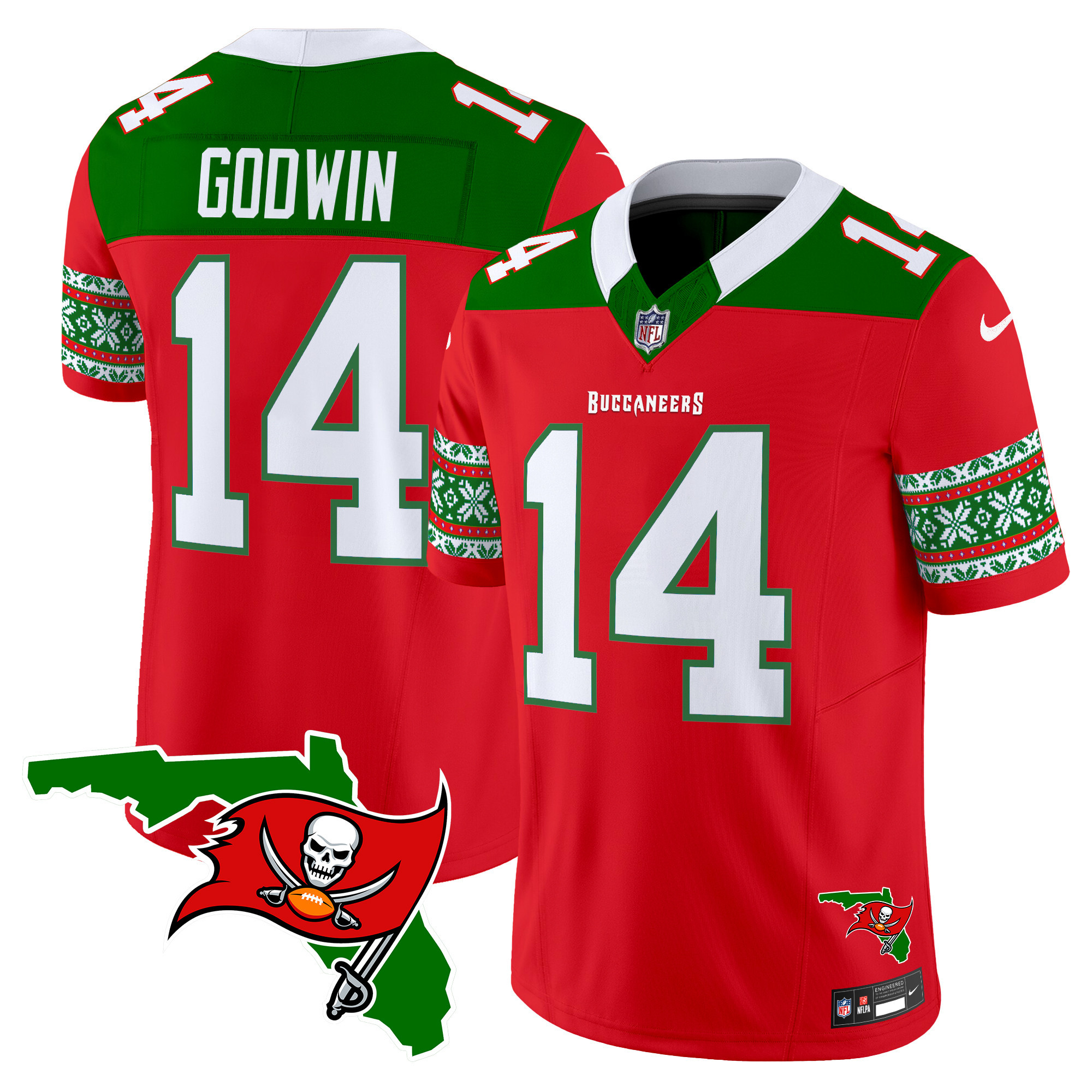 Men's Buccaneers 2024 Christmas Vapor Limited Jersey - All Stitched - Image 3