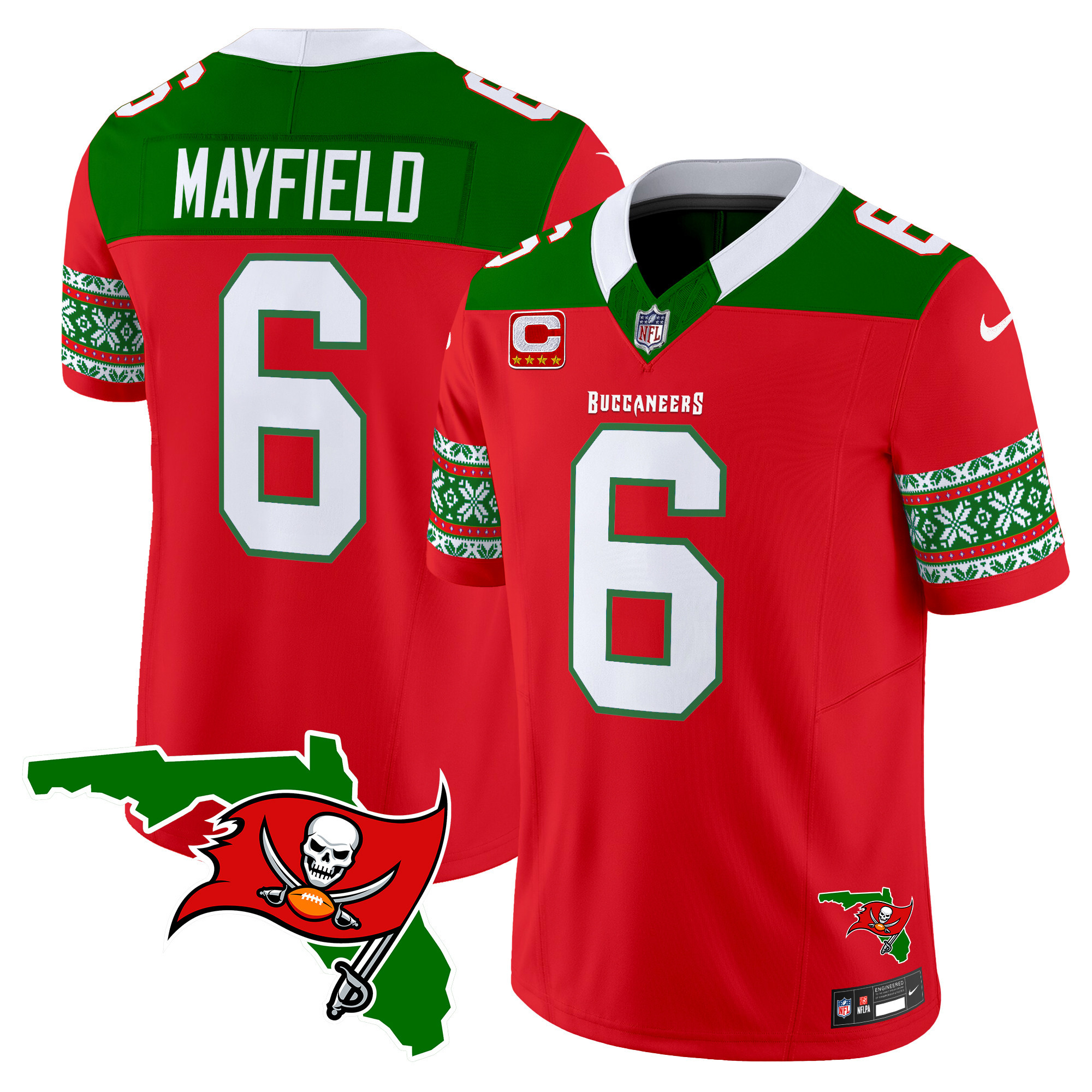 Men's Buccaneers 2024 Christmas Vapor Limited Jersey - All Stitched - Image 4