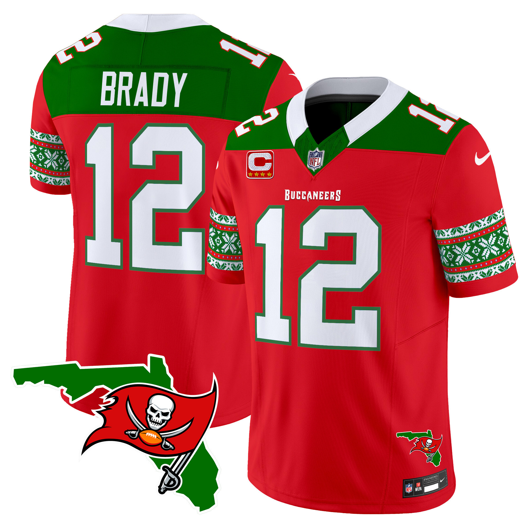 Men's Buccaneers 2024 Christmas Vapor Limited Jersey - All Stitched