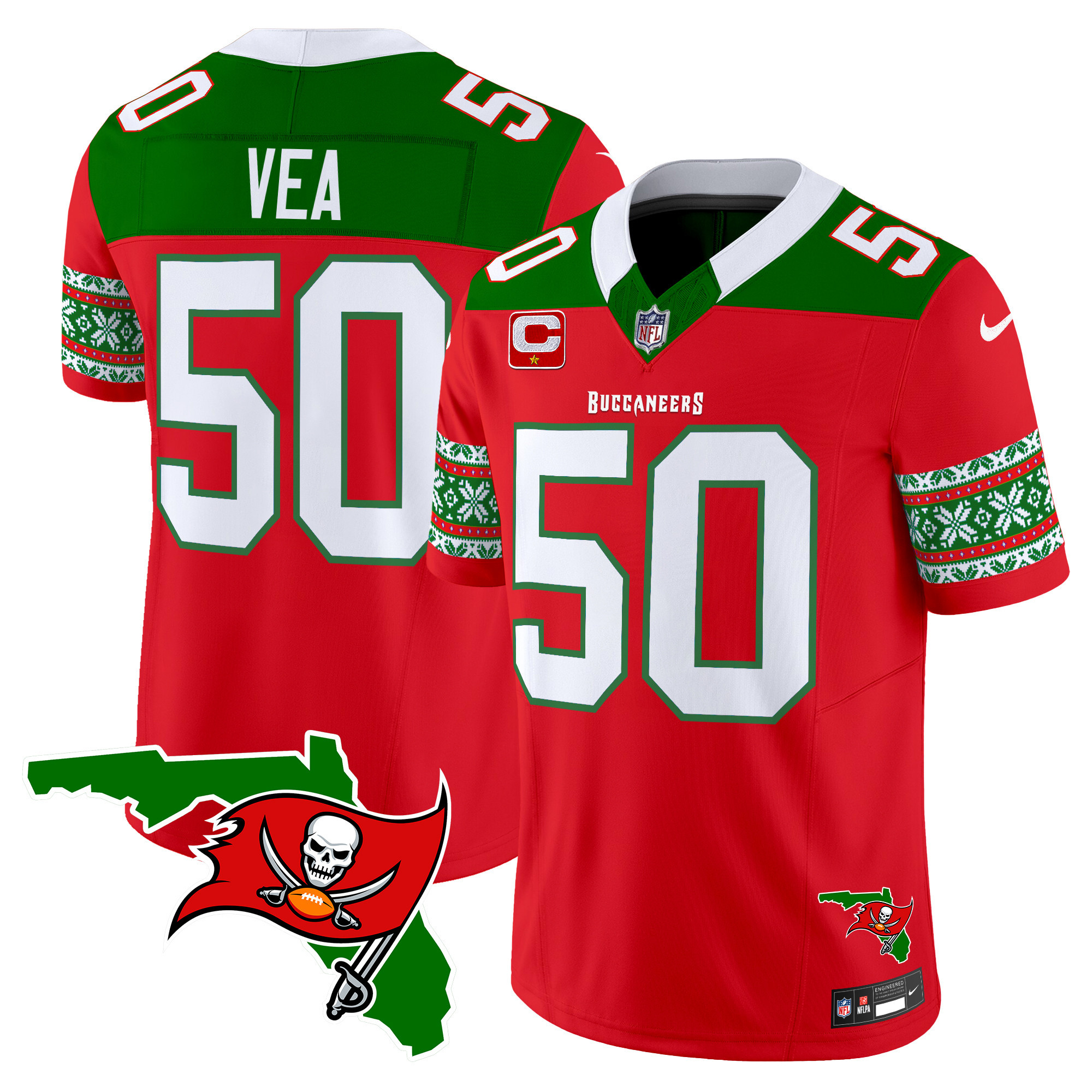 Men's Buccaneers 2024 Christmas Vapor Limited Jersey - All Stitched - Image 5