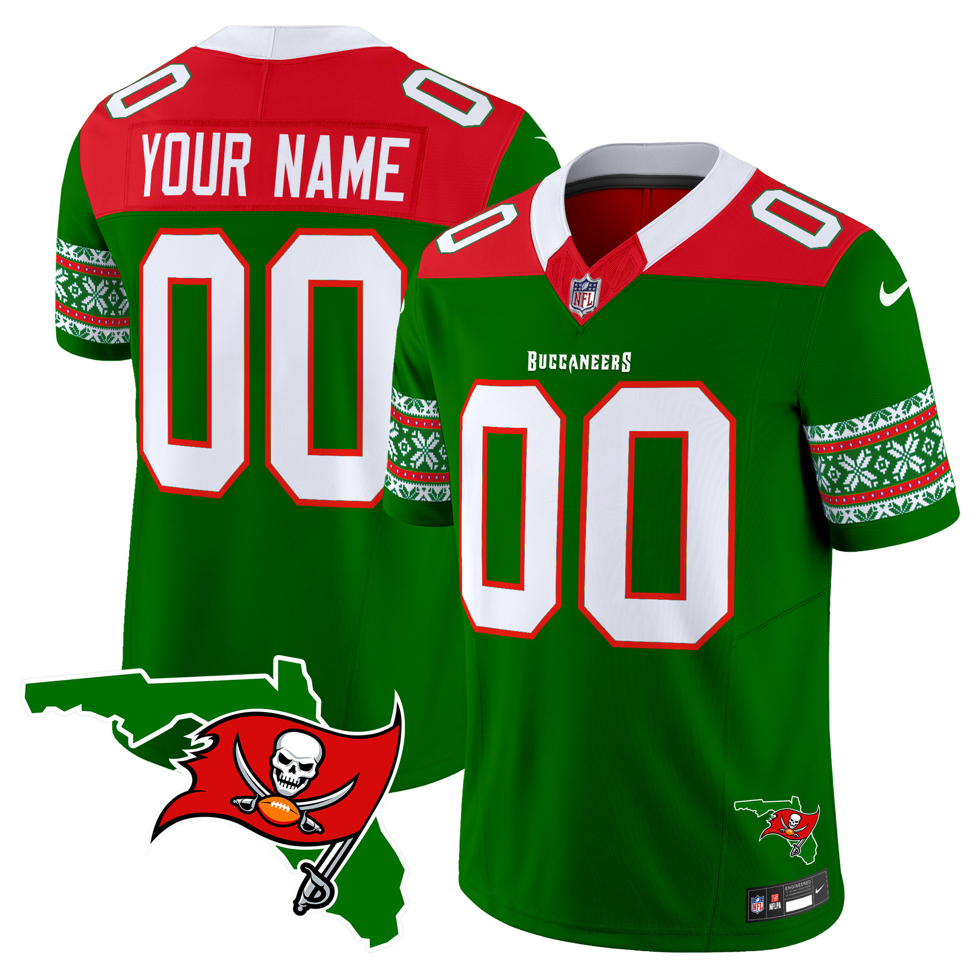 Buccaneers 2024 Christmas Vapor Limited Custom Jersey - All Stitched - Image 2