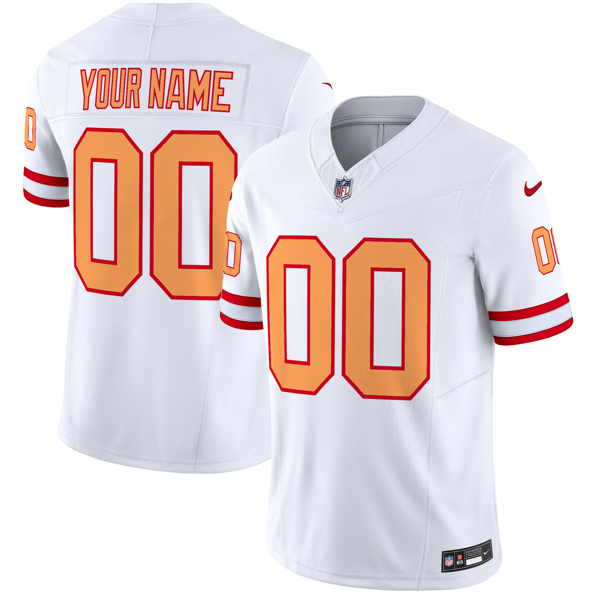 Tampa Bay Buccaneers Throwback Vapor Limited Custom Jersey V2 - All Stitched - Image 4