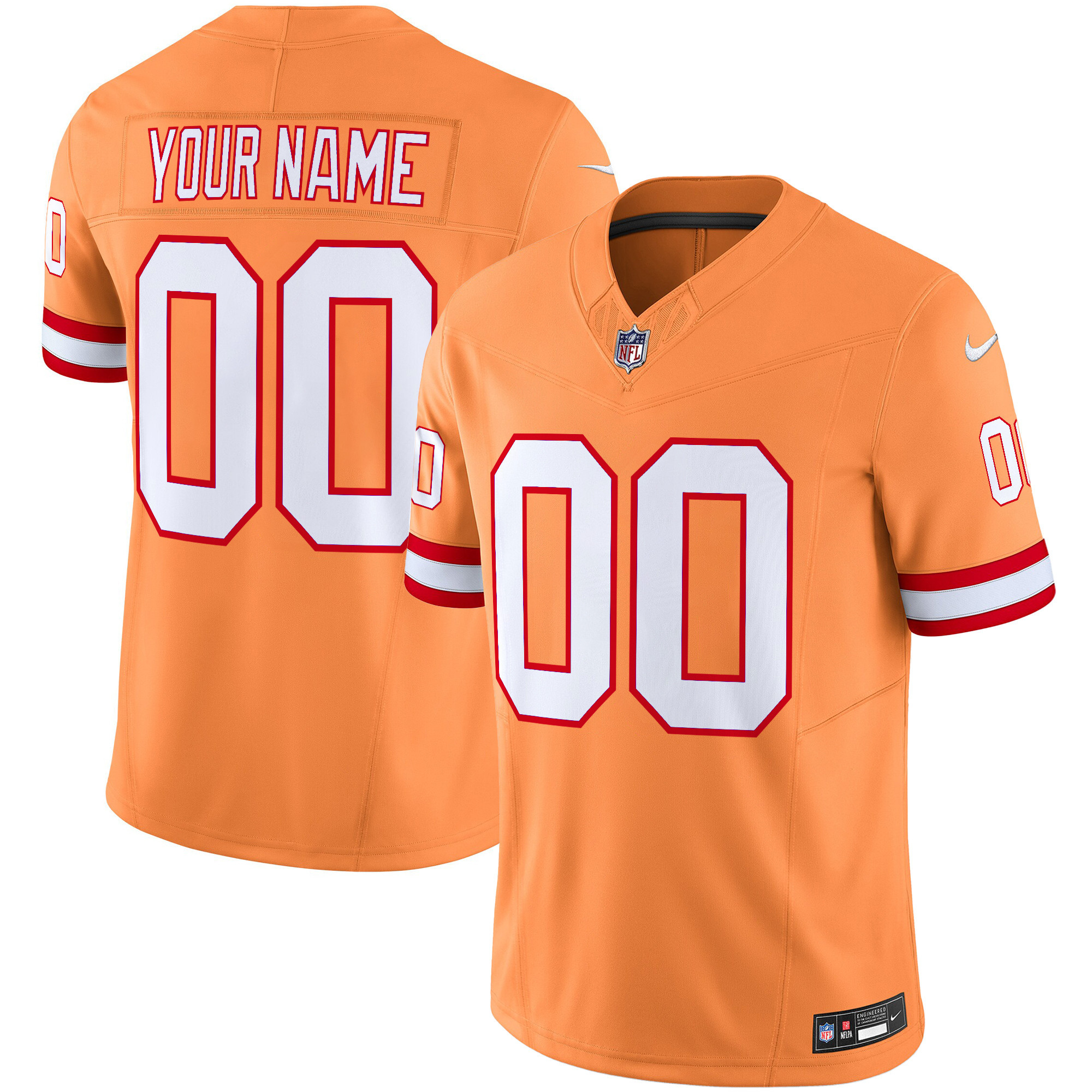 Tampa Bay Buccaneers Throwback Vapor Limited Custom Jersey V2 - All Stitched - Image 3