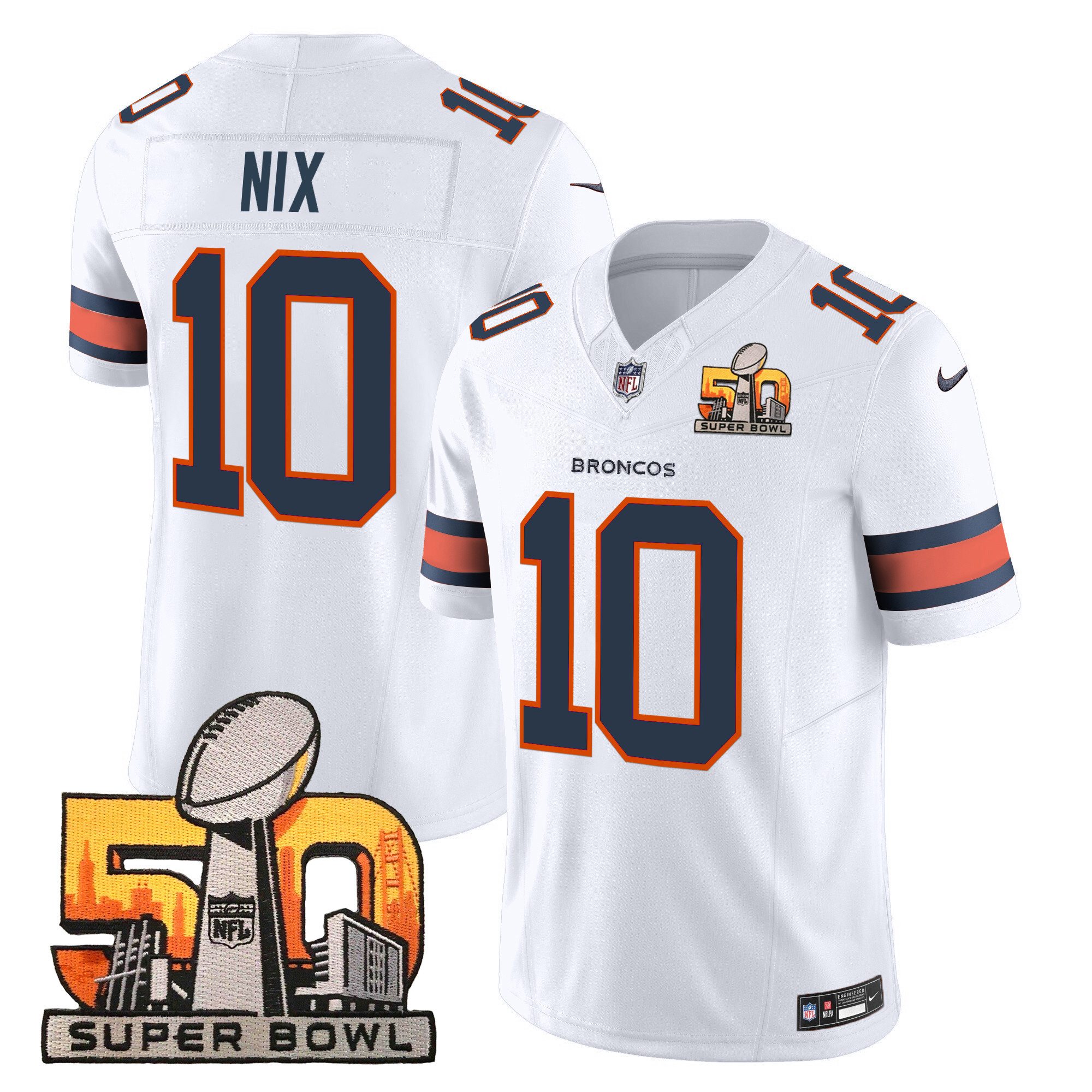 Men's Denver Broncos Super Bowl 50 Patch Vapor Limited Jersey - All Stitched - Image 29