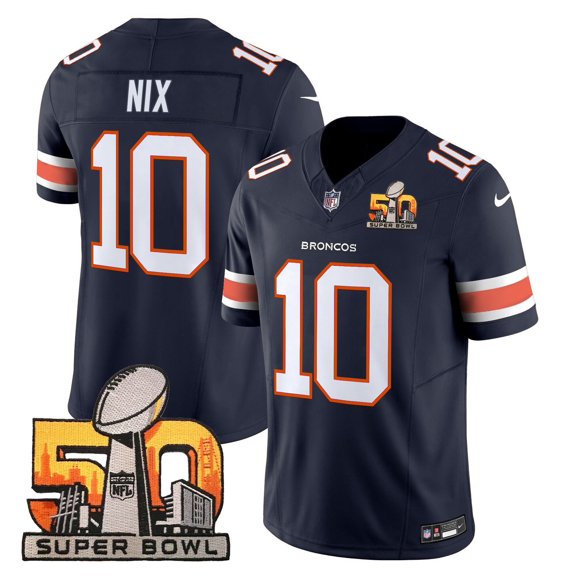 Men's Denver Broncos Super Bowl 50 Patch Vapor Limited Jersey - All Stitched - Image 22