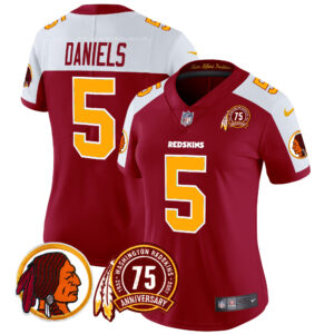 Women's Washington Redskins 75th Patch Throwback Vapor Limited Jersey - All Stitched