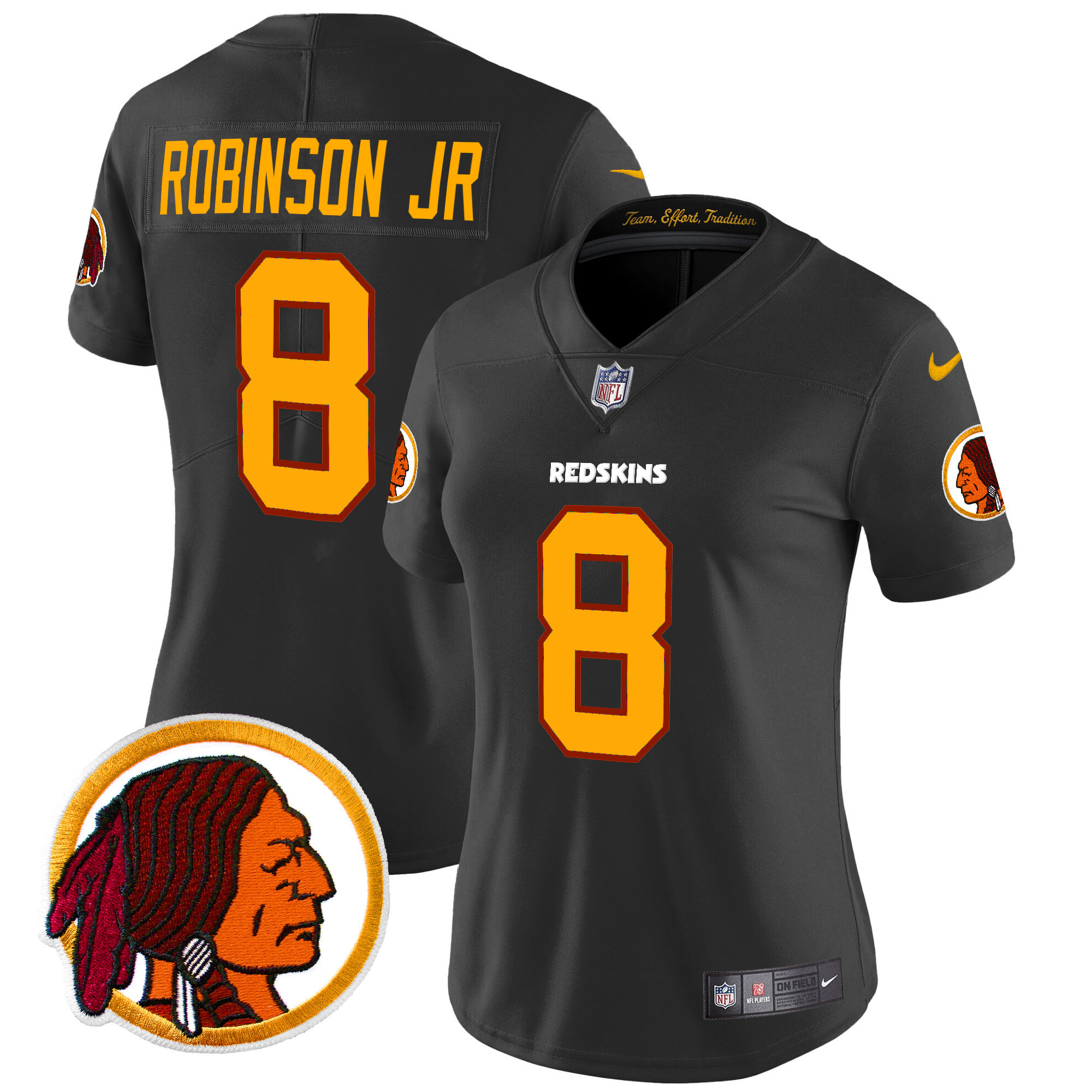Women's Washington Redskins Throwback Vapor Limited Jersey V2 - All Stitched - Image 16