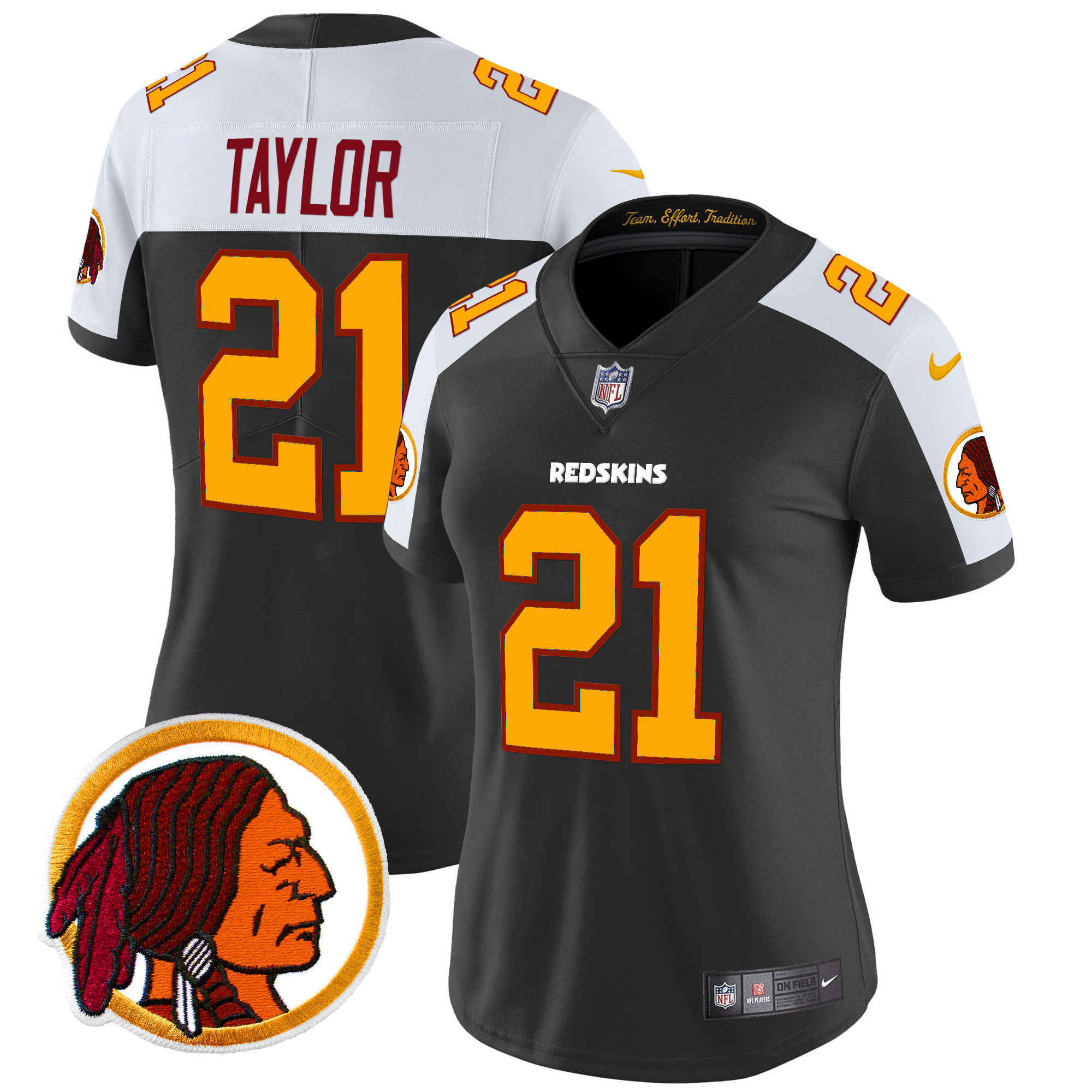 Women's Washington Redskins Throwback Vapor Limited Jersey V2 - All Stitched - Image 13