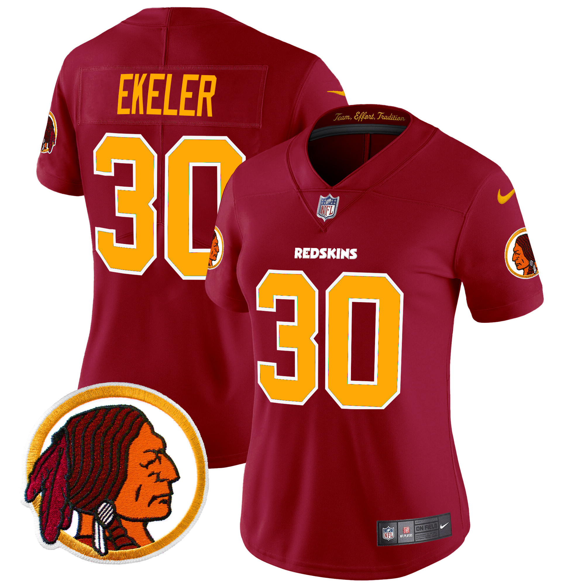 Women's Washington Redskins Throwback Vapor Limited Jersey V2 - All Stitched - Image 24