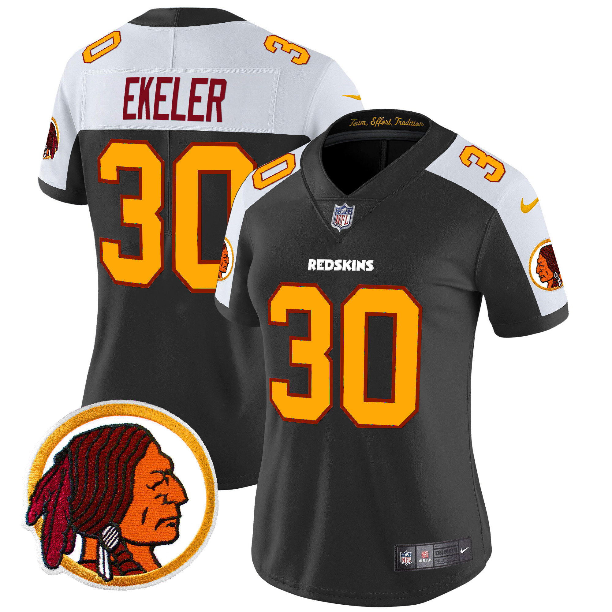 Women's Washington Redskins Throwback Vapor Limited Jersey V2 - All Stitched - Image 10