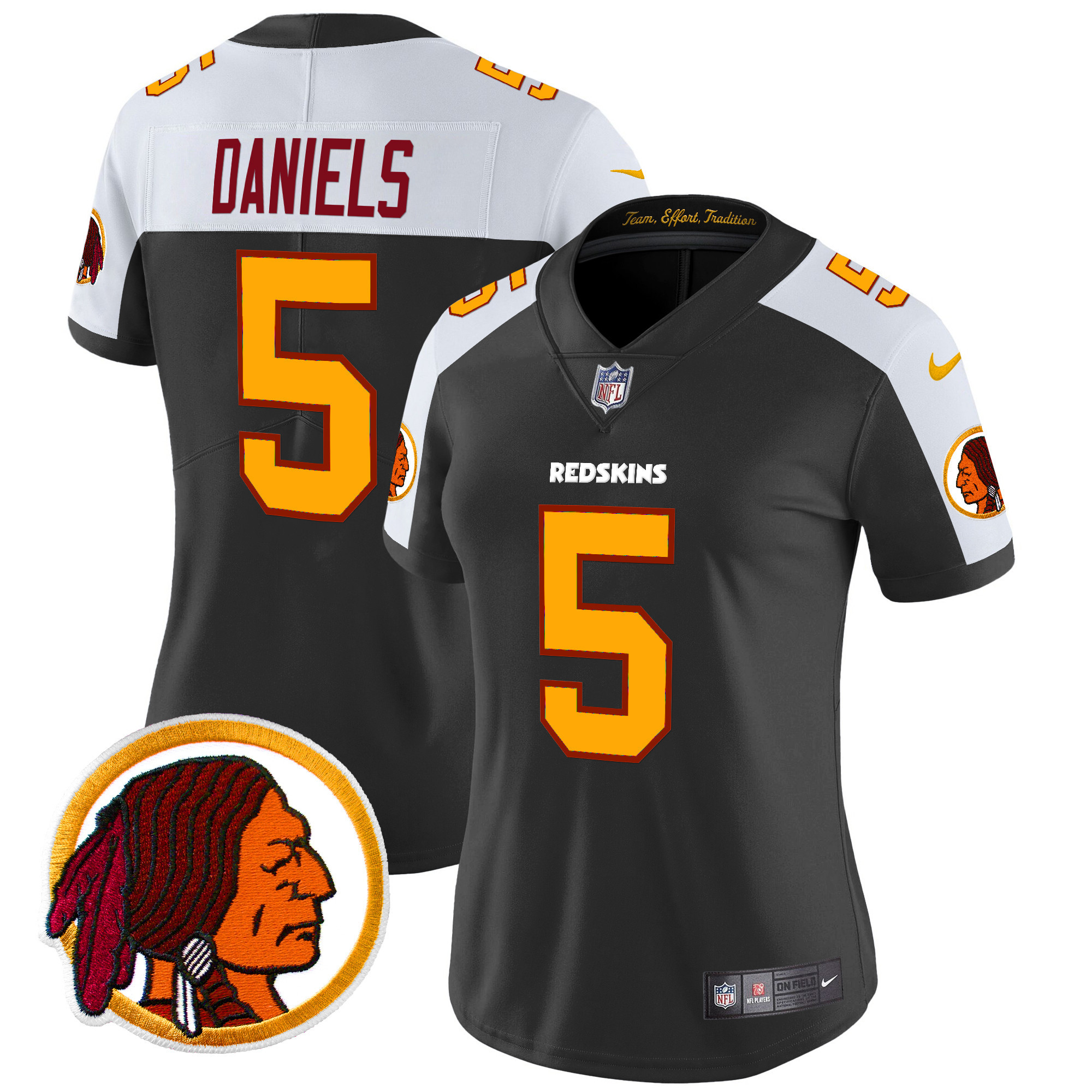 Women's Washington Redskins Throwback Vapor Limited Jersey V2 - All Stitched - Image 8