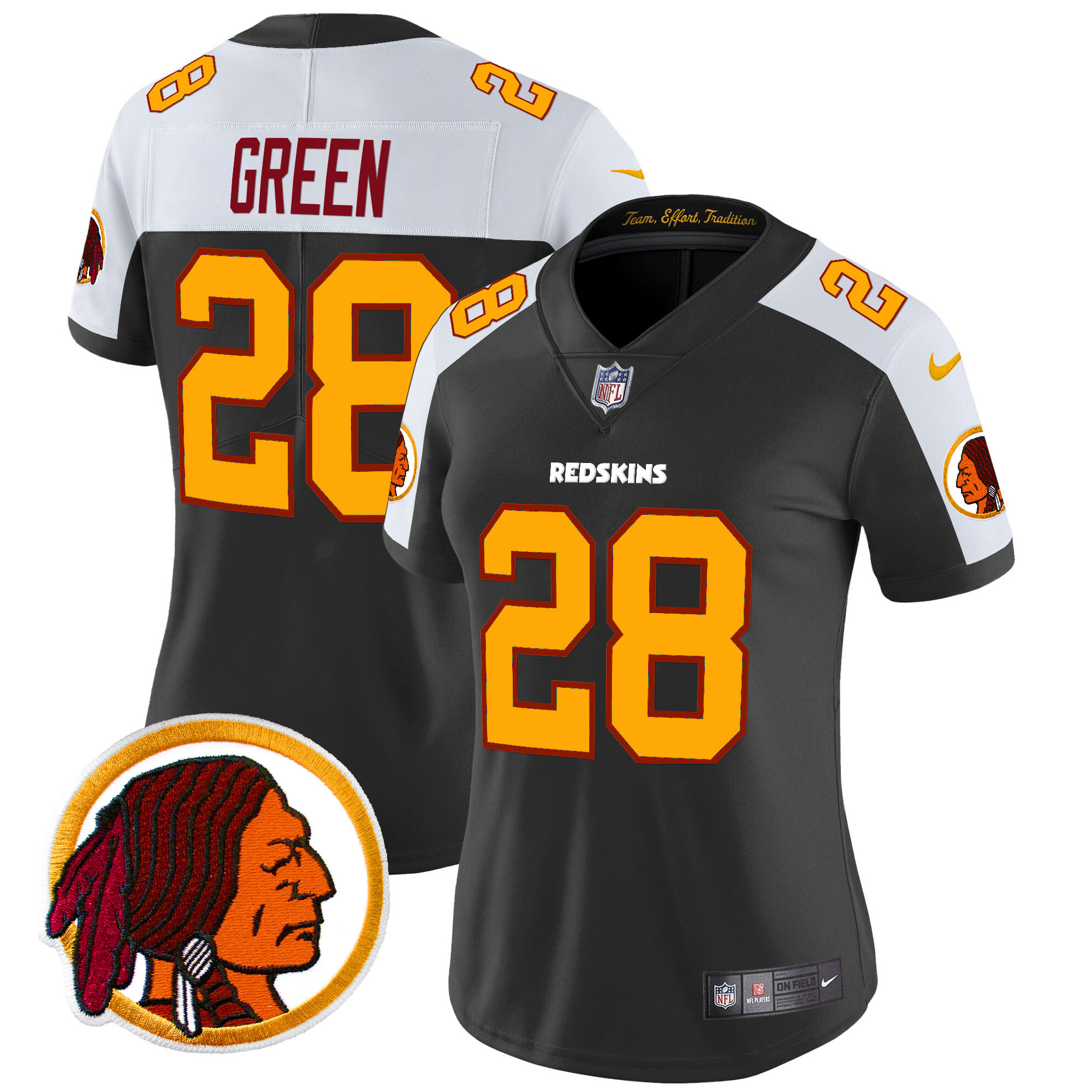 Women's Washington Redskins Throwback Vapor Limited Jersey V2 - All Stitched - Image 14