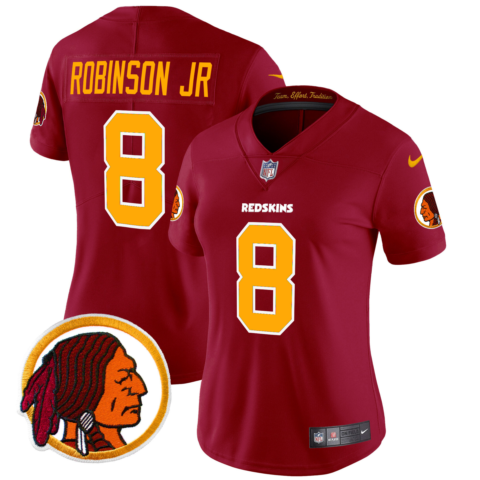Women's Washington Redskins Throwback Vapor Limited Jersey V2 - All Stitched - Image 23