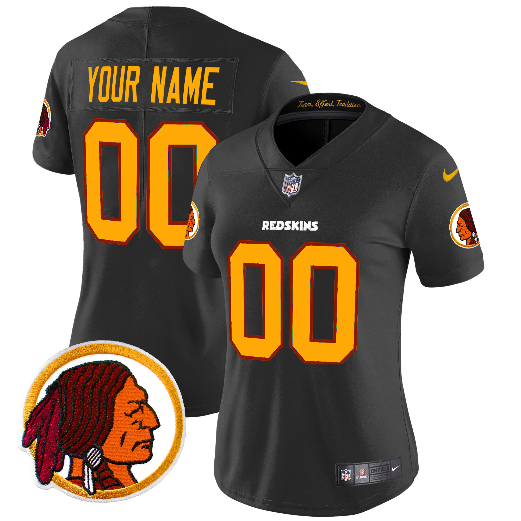 Washington Redskins Throwback Vapor Limited Custom Jersey V2 - All Stitched - Image 8