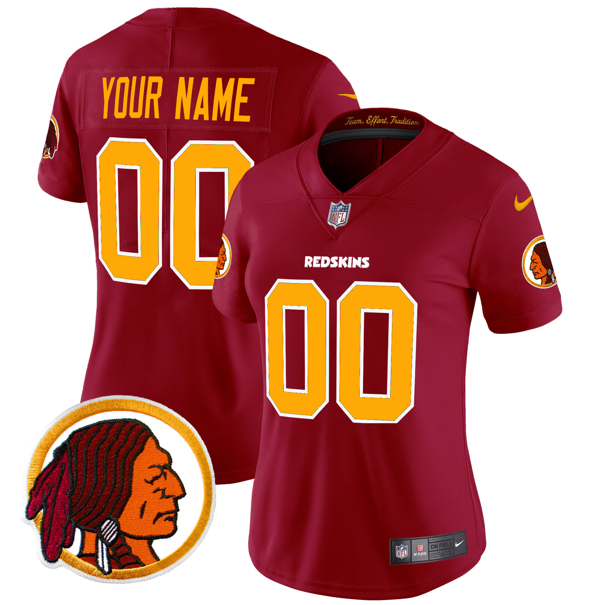 Washington Redskins Throwback Vapor Limited Custom Jersey V2 - All Stitched - Image 9