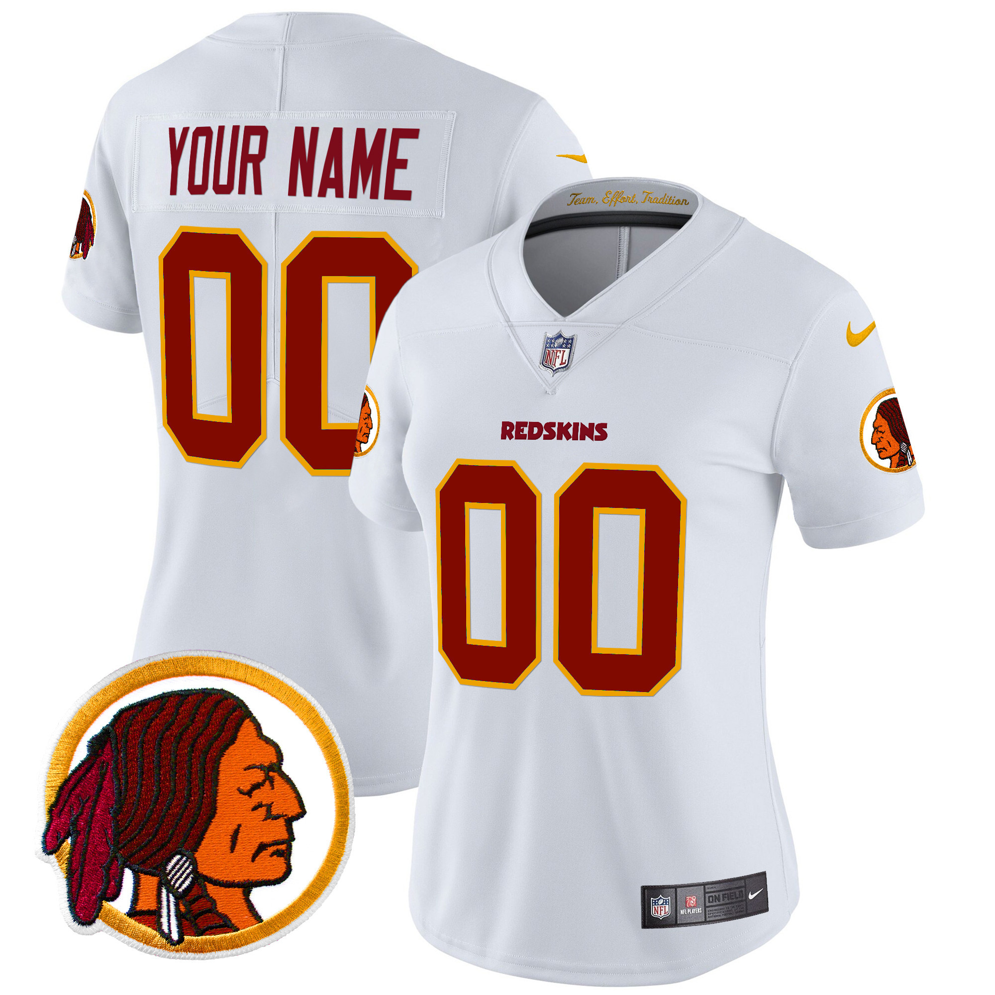 Washington Redskins Throwback Vapor Limited Custom Jersey V2 - All Stitched - Image 10