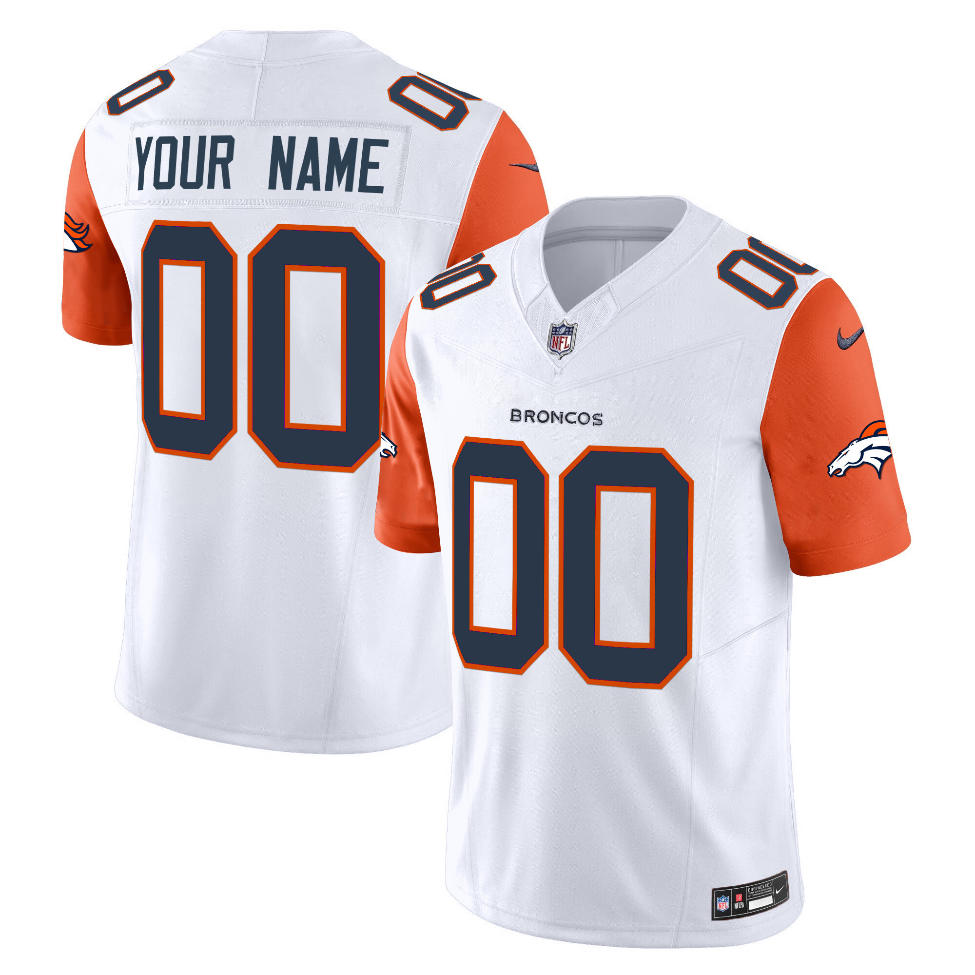 Denver Broncos Throwback Vapor Limited Custom Jersey - All Stitched - Image 6