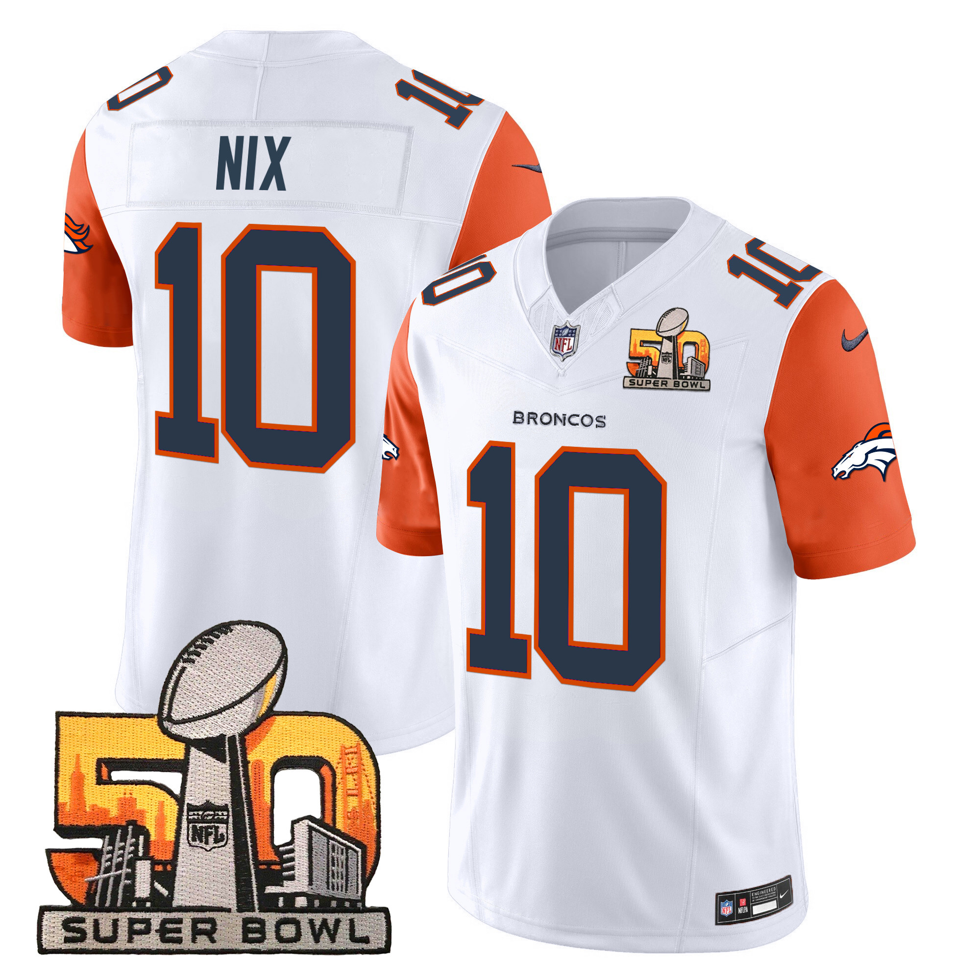 Men's Denver Broncos Super Bowl 50 Patch Vapor Limited Jersey - All Stitched - Image 36