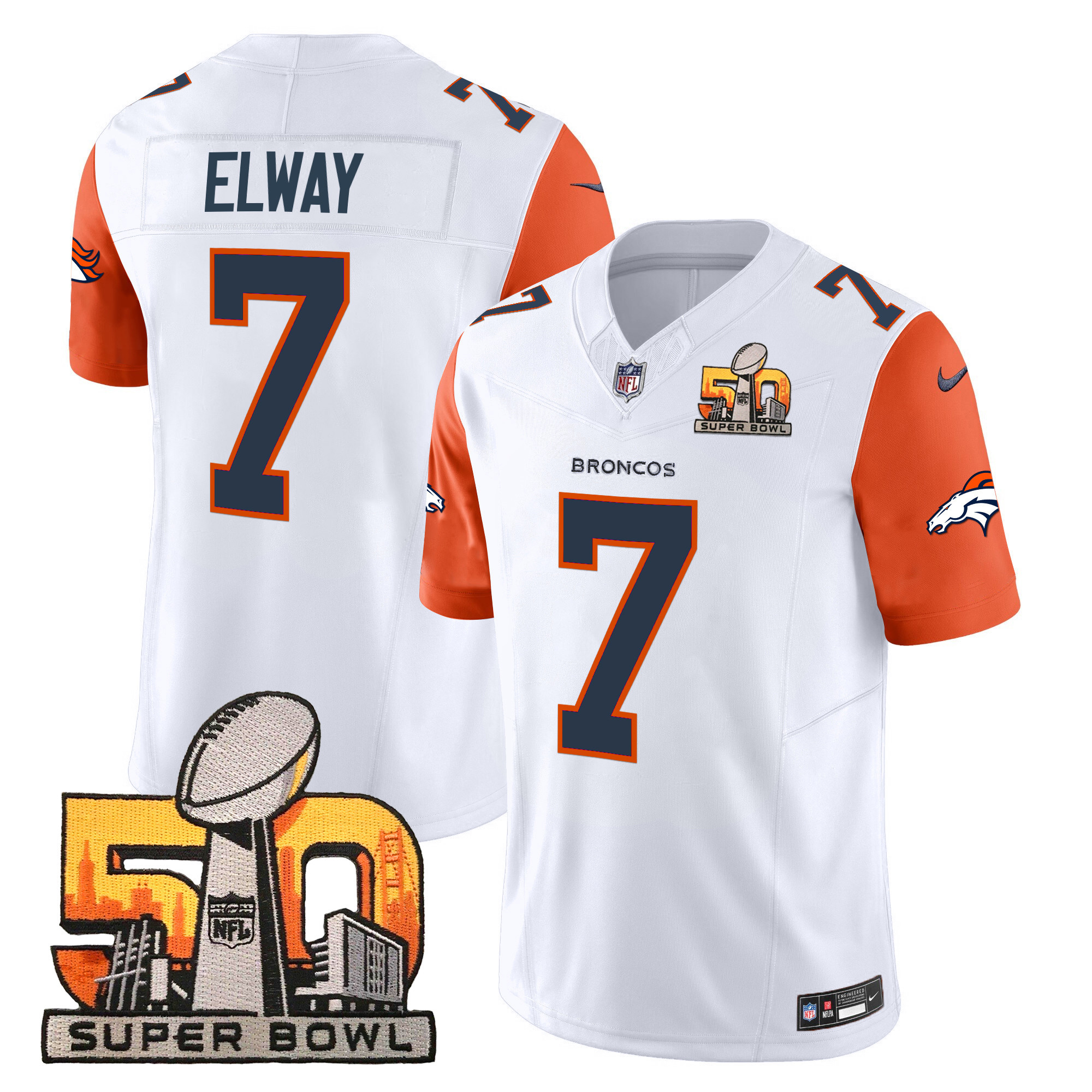 Men's Denver Broncos Super Bowl 50 Patch Vapor Limited Jersey - All Stitched - Image 41
