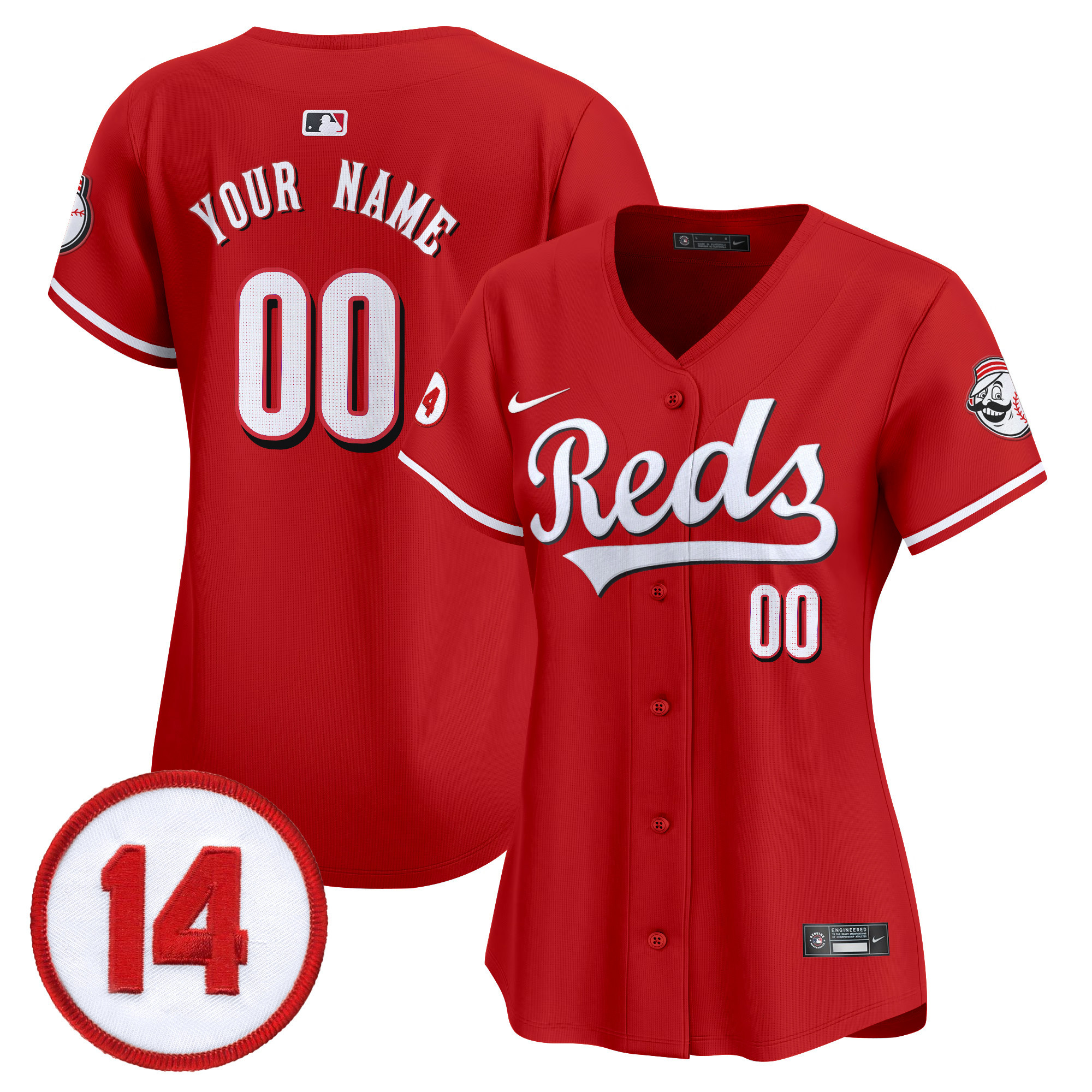 Cincinnati Reds Pete Rose Patch Vapor Premier Limited Custom Jersey - All Stitched - Image 7