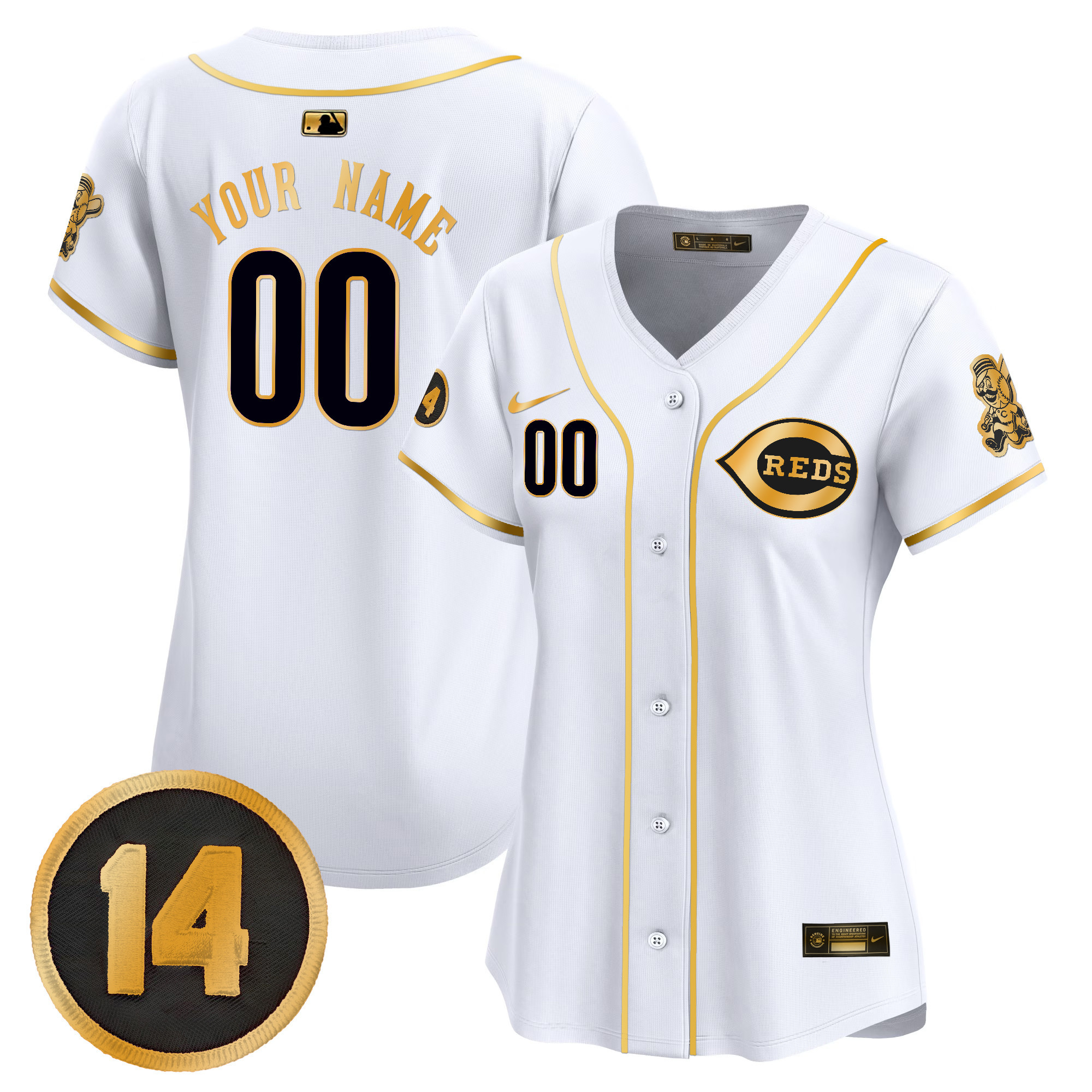 Cincinnati Reds Pete Rose Patch Vapor Premier Limited Custom Jersey - All Stitched - Image 10