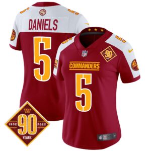 Women's Washington Commanders 90th Anniversary Patch Vapor Limited Jersey - All Stitched