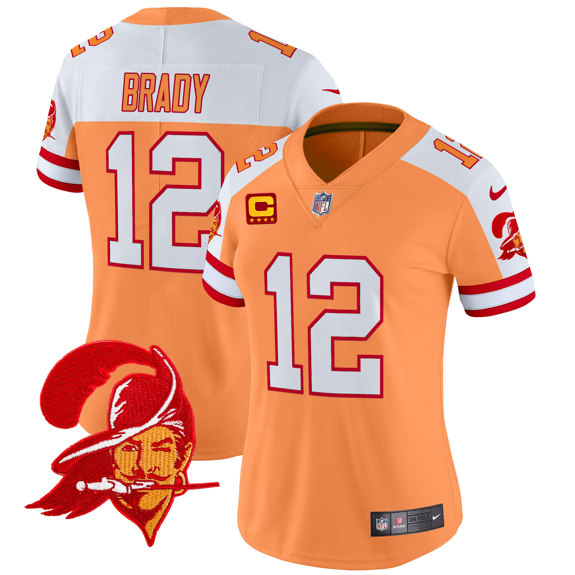 Women's Tampa Bay Buccaneers Throwback Vapor Limited Jersey V2 - All Stitched - Image 2