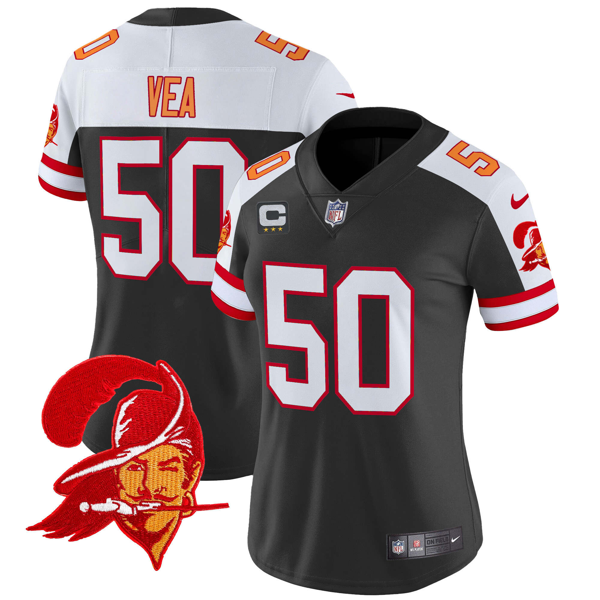 Women's Tampa Bay Buccaneers Throwback Vapor Limited Jersey V2 - All Stitched - Image 12