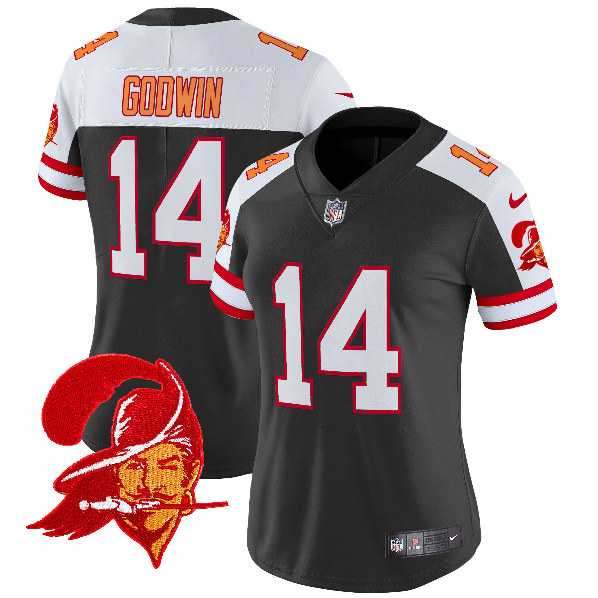 Women's Tampa Bay Buccaneers Throwback Vapor Limited Jersey V2 - All Stitched - Image 11