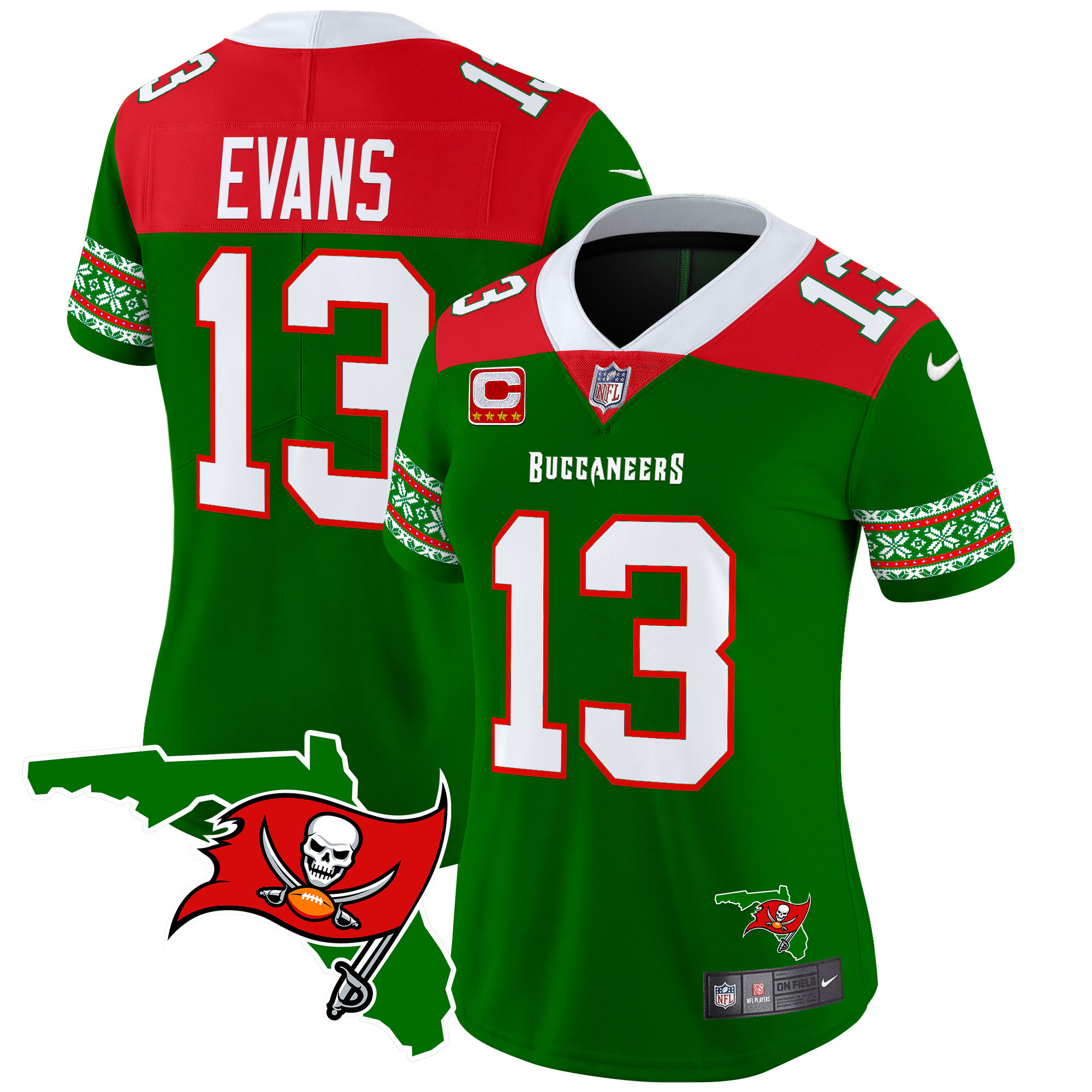 Women's Buccaneers 2024 Christmas Vapor Limited Jersey - All Stitched - Image 9