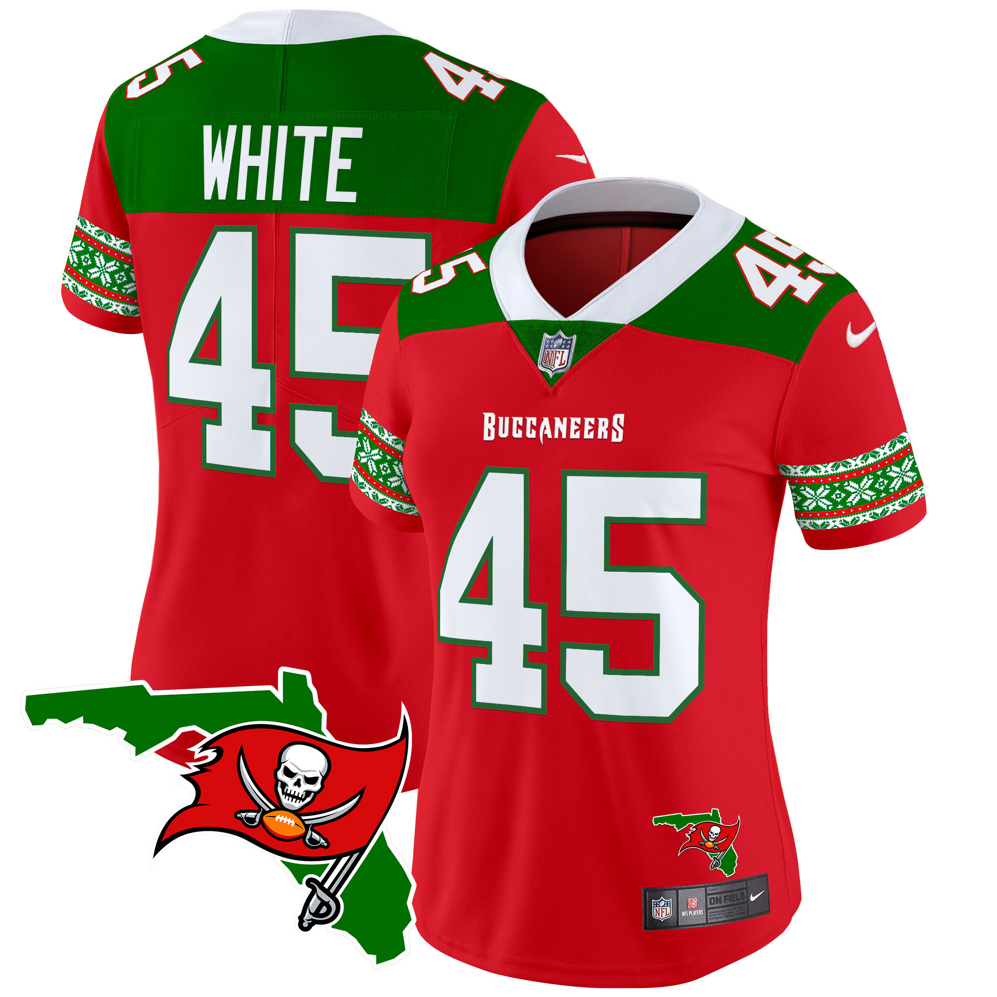 Women's Buccaneers 2024 Christmas Vapor Limited Jersey - All Stitched - Image 7
