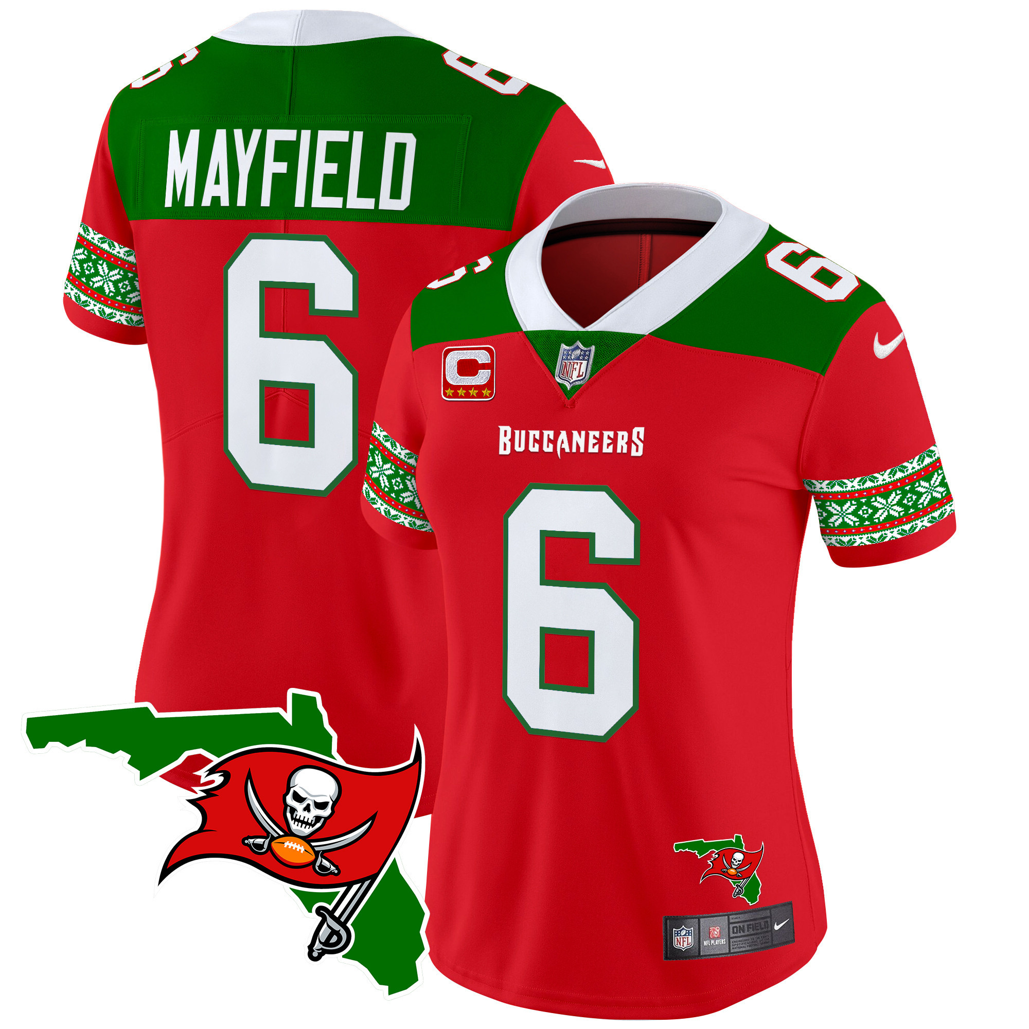 Women's Buccaneers 2024 Christmas Vapor Limited Jersey - All Stitched - Image 4