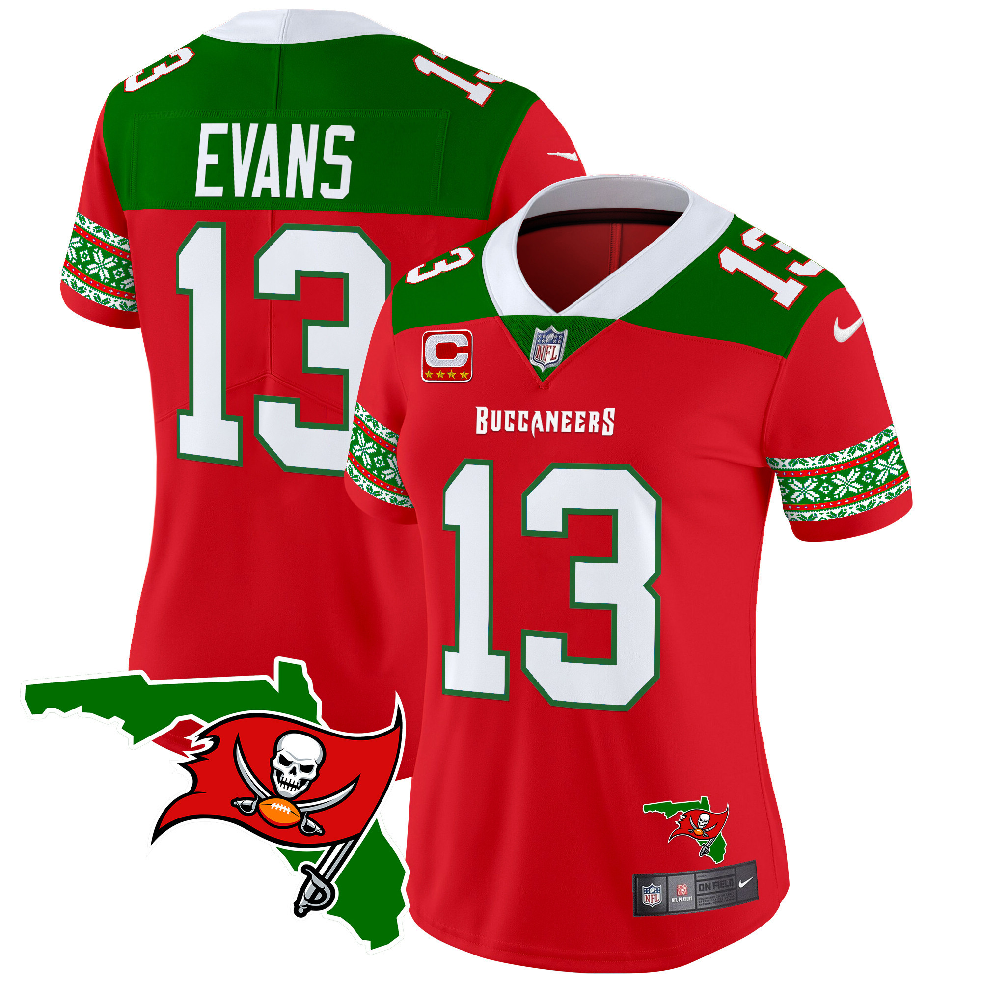 Women's Buccaneers 2024 Christmas Vapor Limited Jersey - All Stitched - Image 2