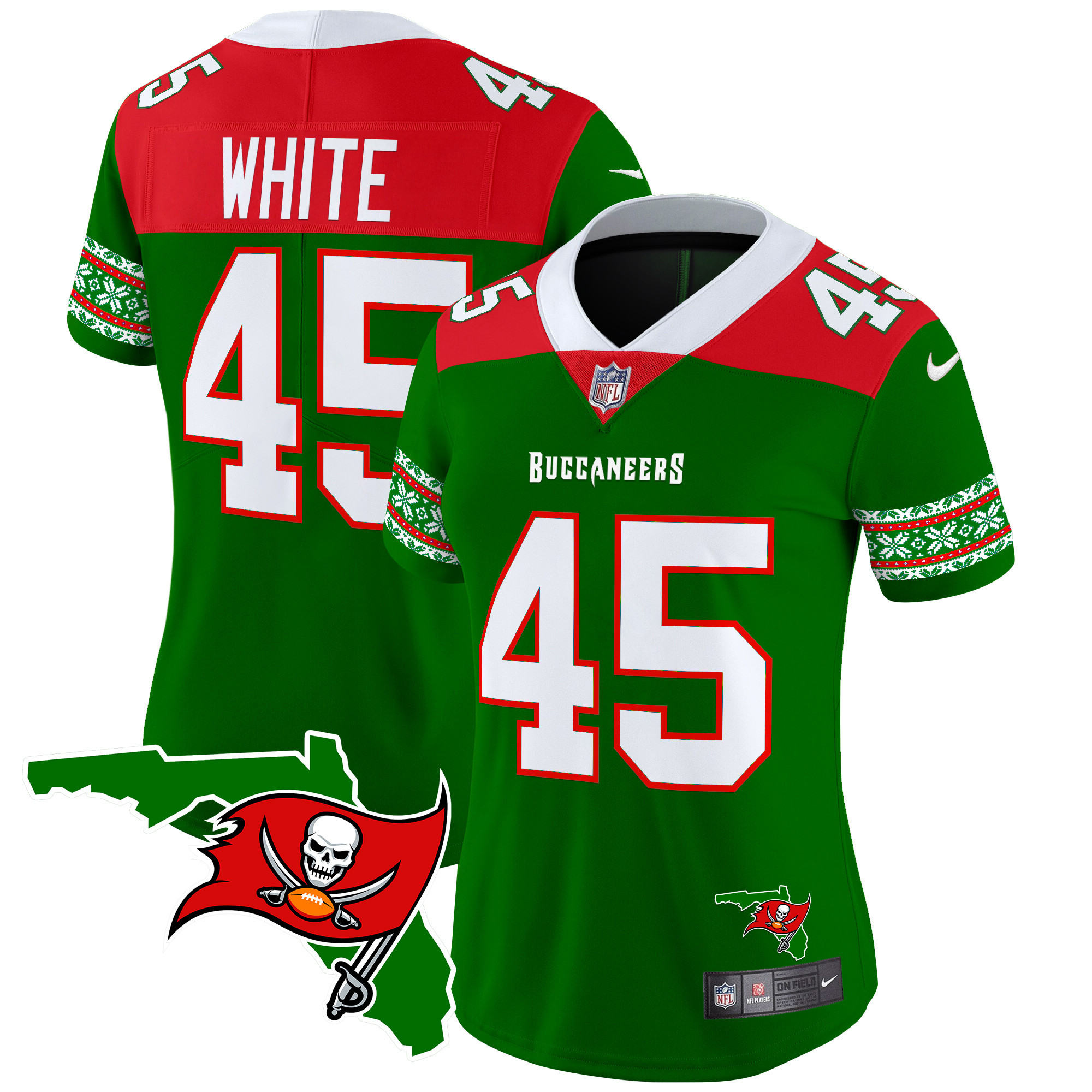 Women's Buccaneers 2024 Christmas Vapor Limited Jersey - All Stitched - Image 14