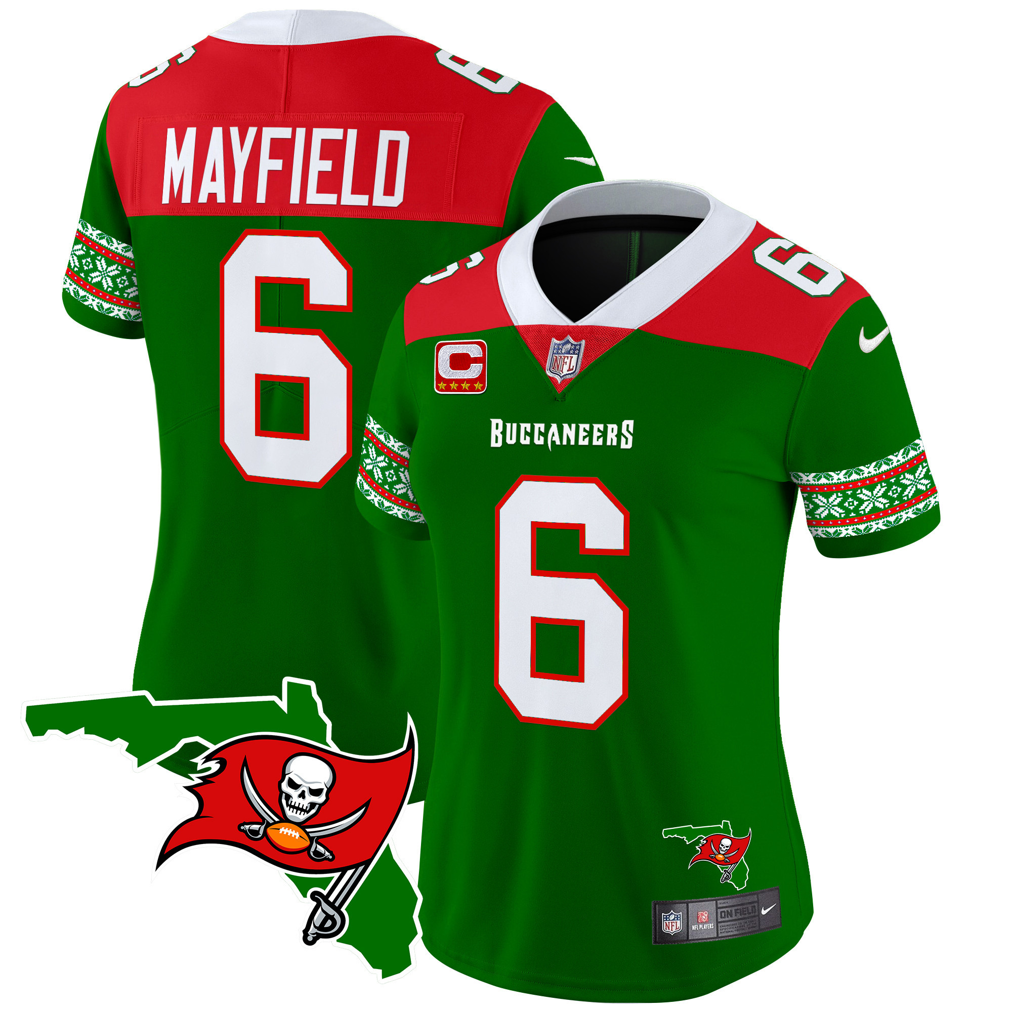 Women's Buccaneers 2024 Christmas Vapor Limited Jersey - All Stitched - Image 11
