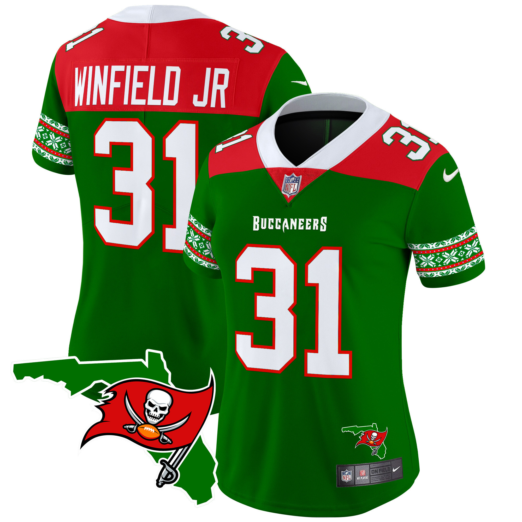 Women's Buccaneers 2024 Christmas Vapor Limited Jersey - All Stitched - Image 13